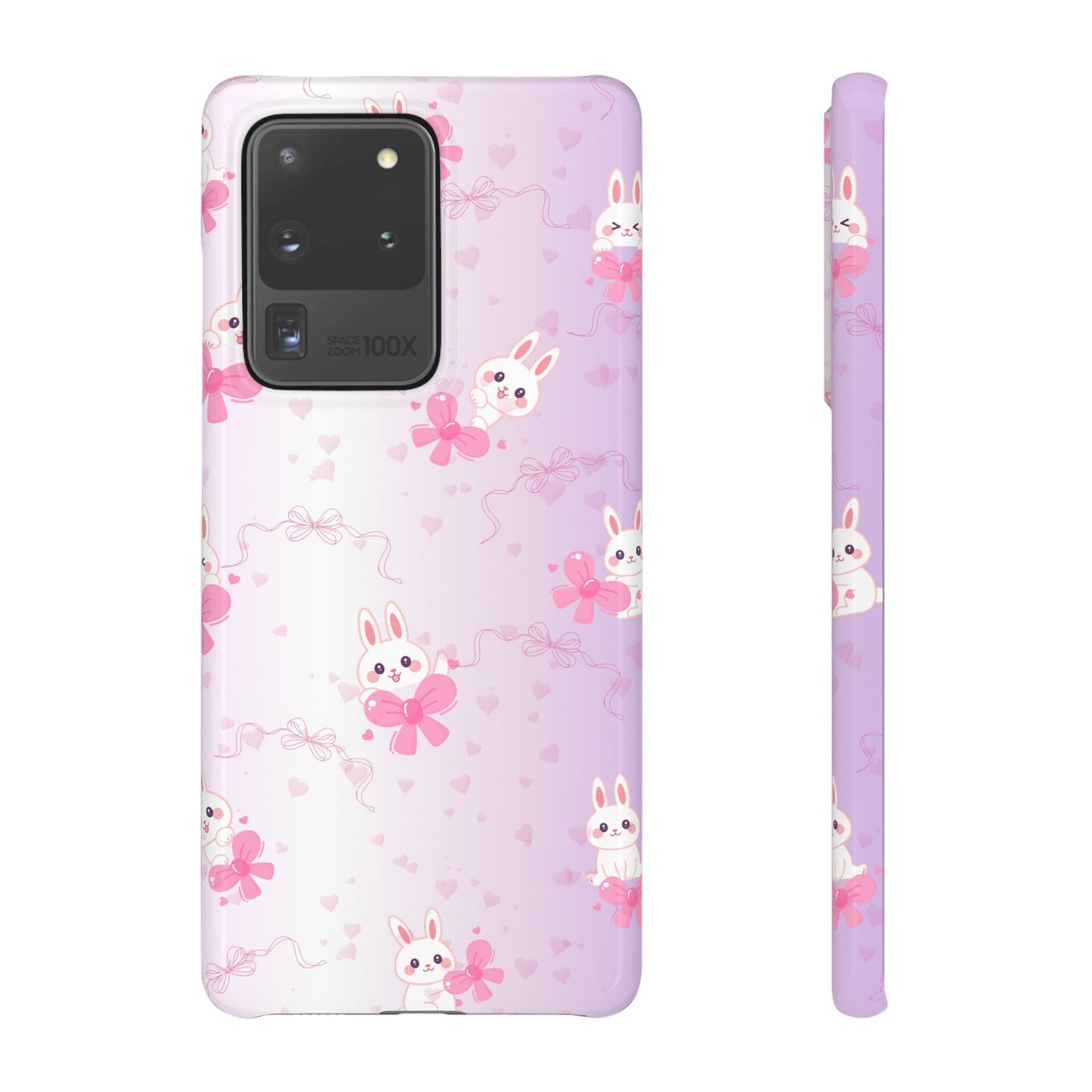 Cute Bunny Snap Cases, Pink Bunny Phone Case, Pastel Animal Phone Cover, Spring Accessories, Gift for Animal Lovers