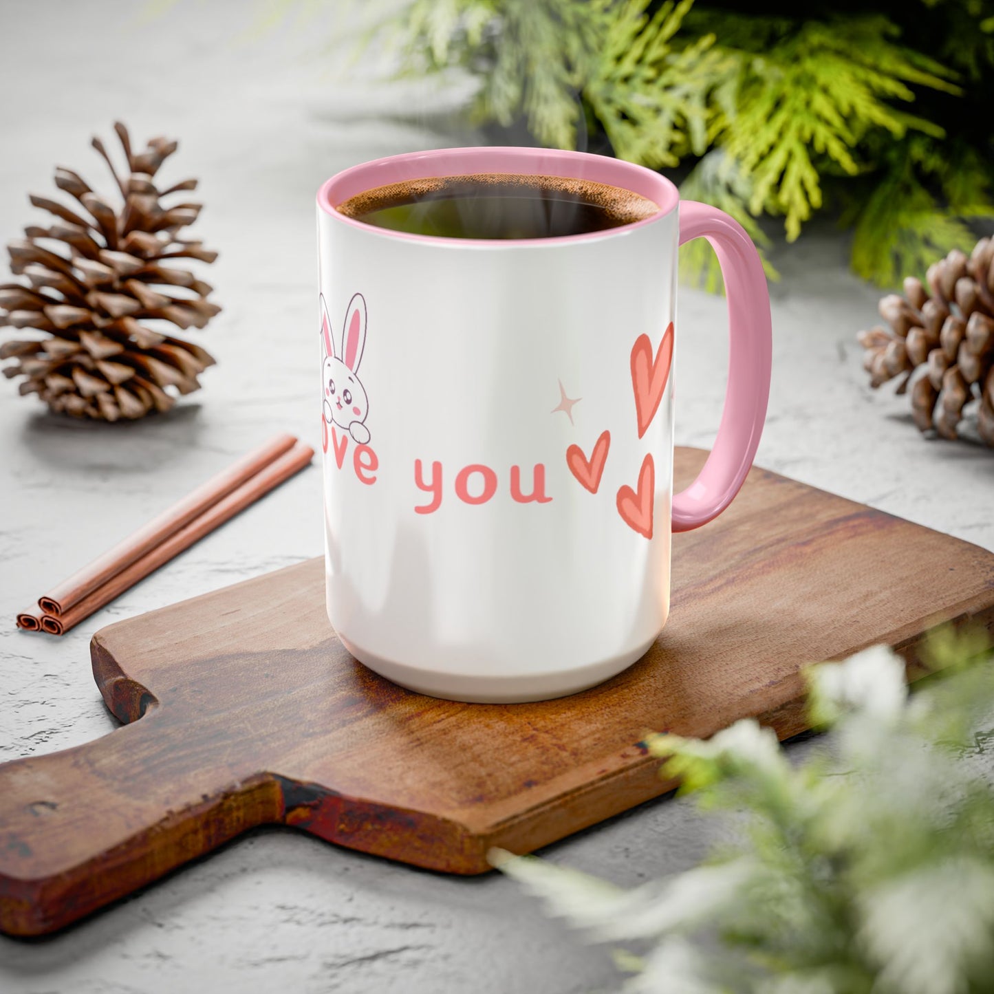 Colorful Bunny Coffee Mug – Sweet Gift for Love & Friendship