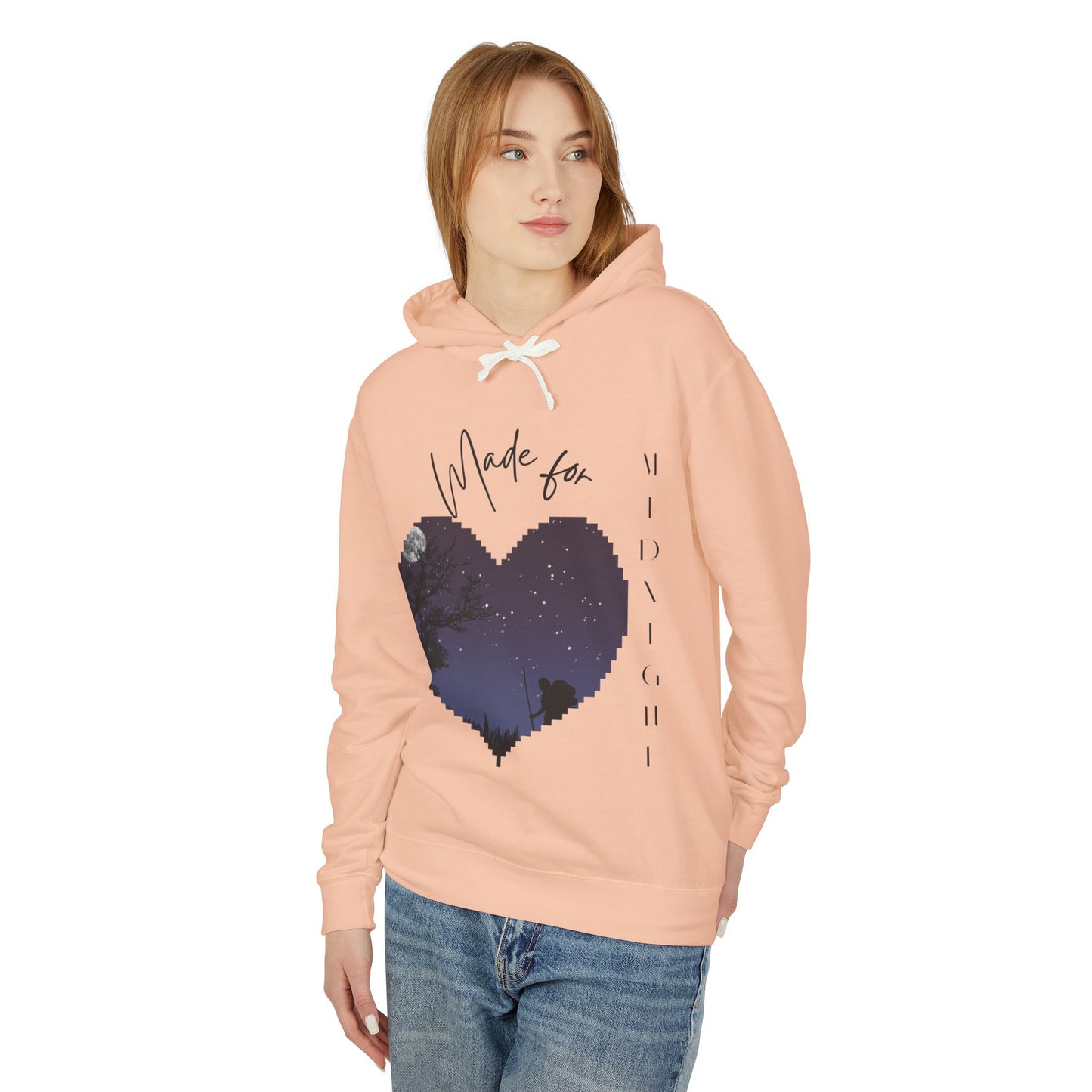 Midnight Love Lightweight Hoodie | Cozy Hooded Sweatshirt fo Ideal Gift for Friends, Casual Wear