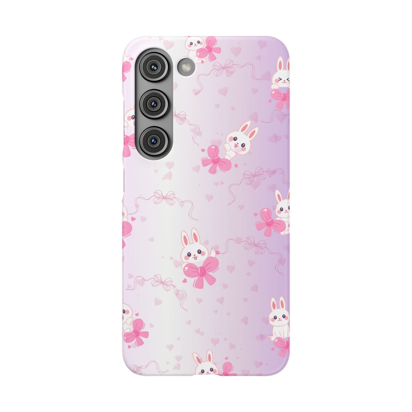 Cute Bunny Snap Cases, Pink Bunny Phone Case, Pastel Animal Phone Cover, Spring Accessories, Gift for Animal Lovers
