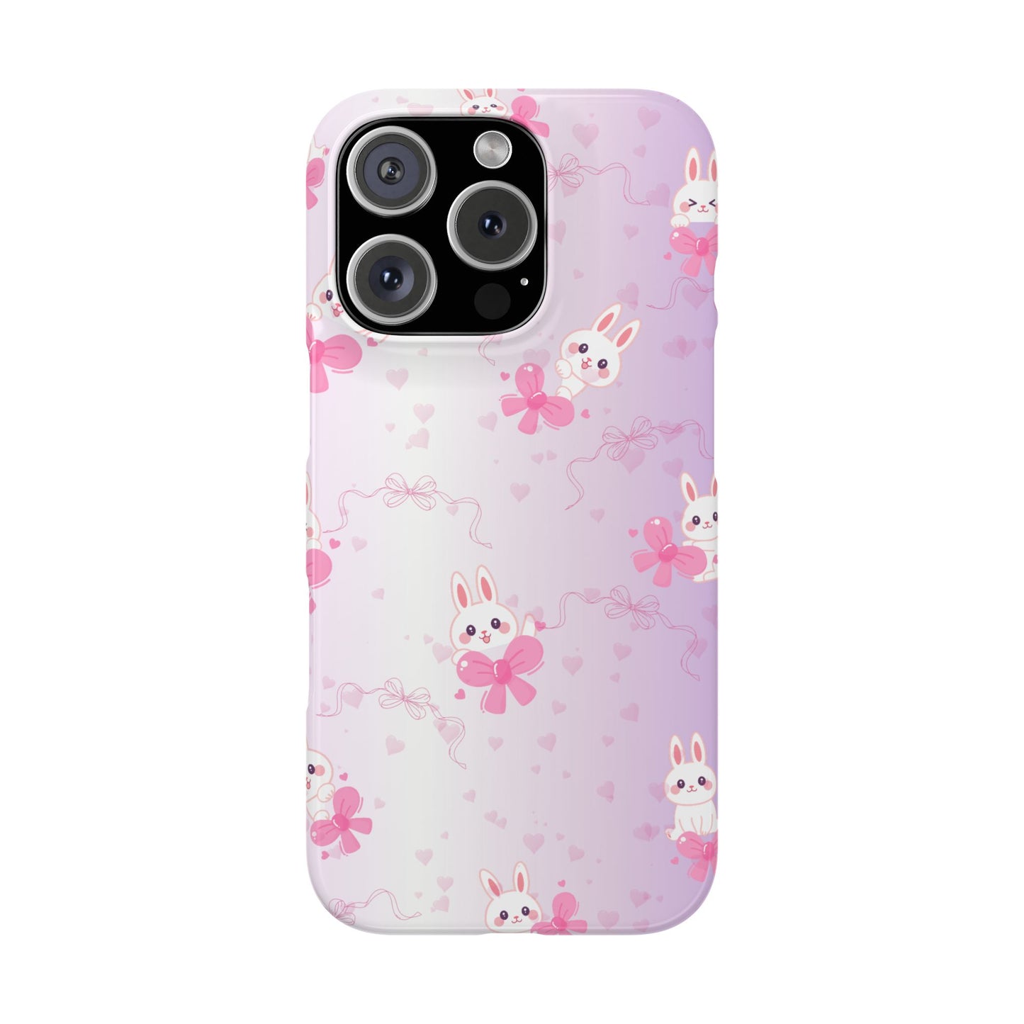 Cute Bunny Snap Cases, Pink Bunny Phone Case, Pastel Animal Phone Cover, Spring Accessories, Gift for Animal Lovers
