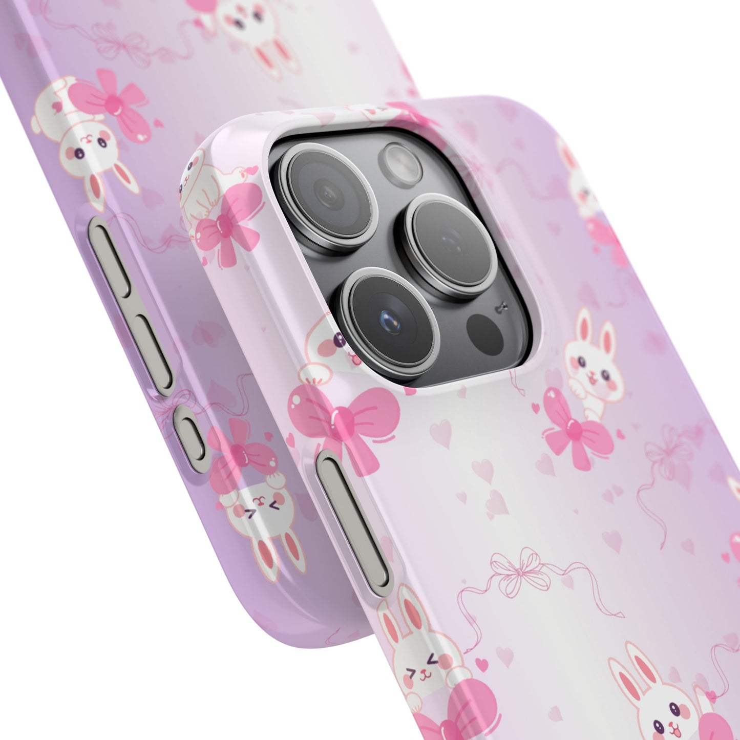 Cute Bunny Snap Cases, Pink Bunny Phone Case, Pastel Animal Phone Cover, Spring Accessories, Gift for Animal Lovers