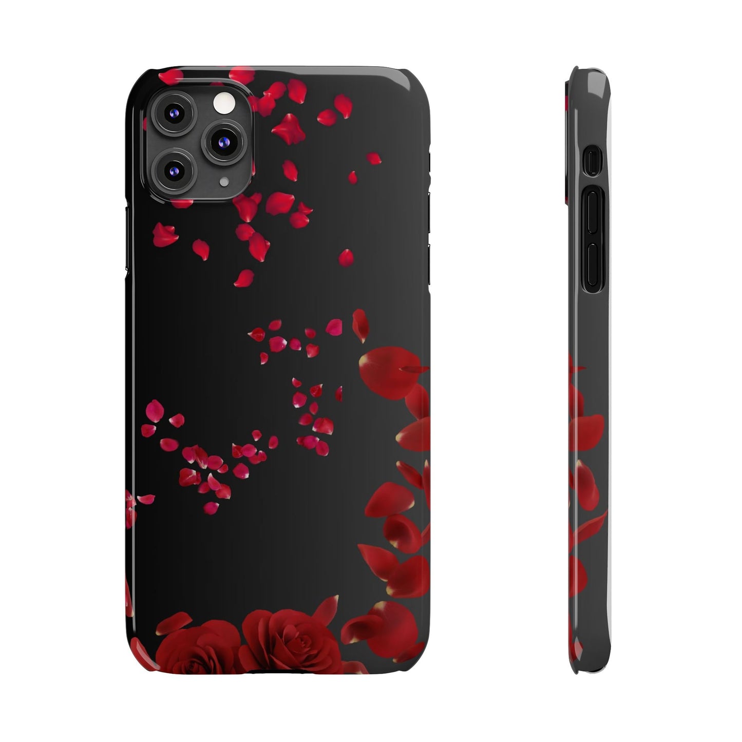 Romantic Rose Slim Phone Case - Floral Design, Love Gift, Phone Accessory, Customizable Cover, Valentine’s Day Present