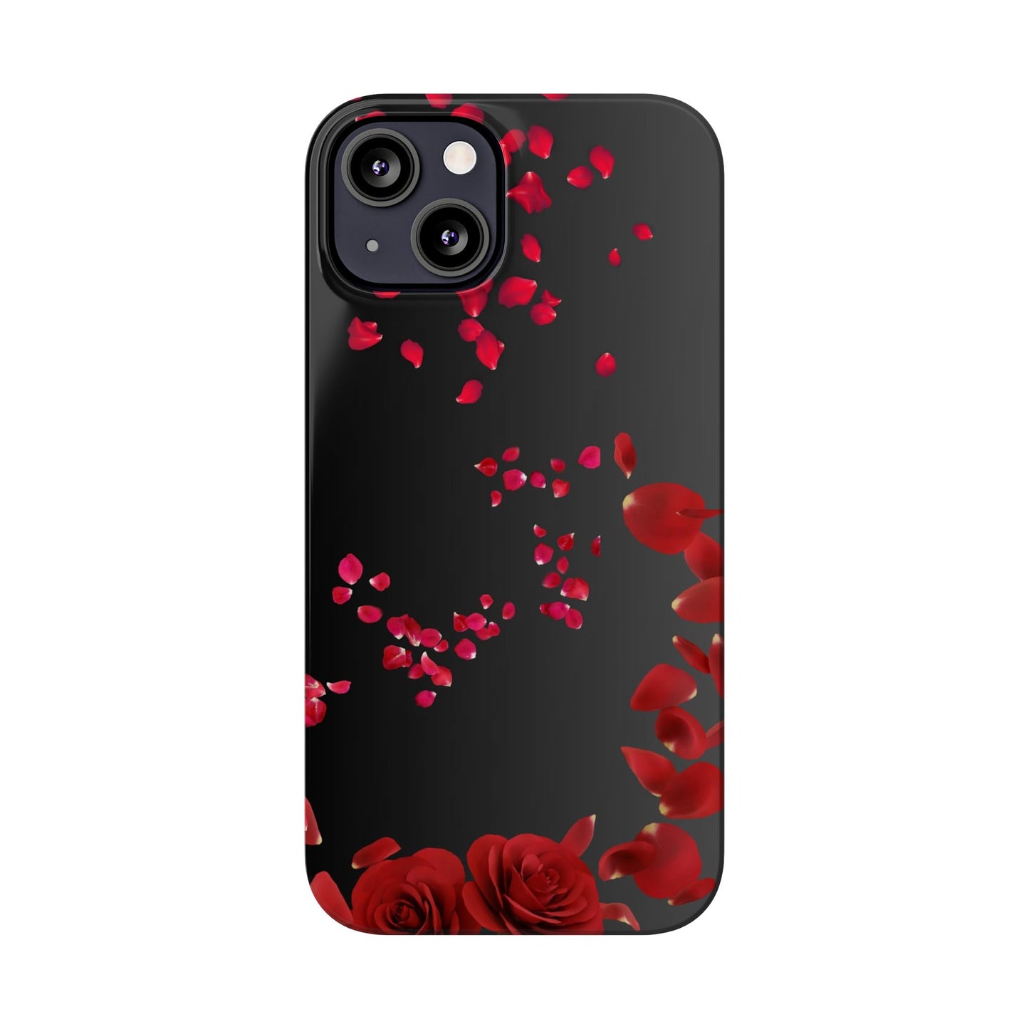 Romantic Rose Slim Phone Case - Floral Design, Love Gift, Phone Accessory, Customizable Cover, Valentine’s Day Present