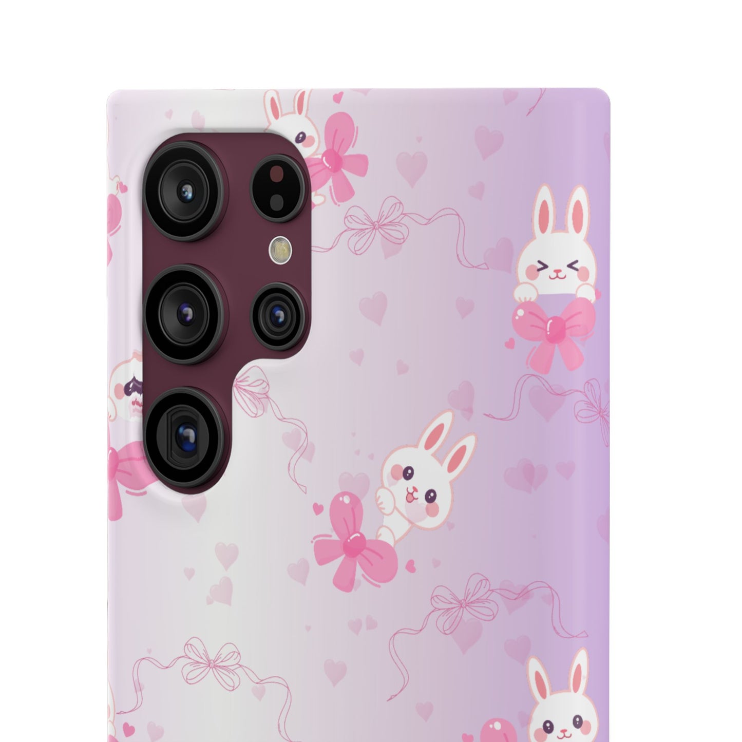 Cute Bunny Snap Cases, Pink Bunny Phone Case, Pastel Animal Phone Cover, Spring Accessories, Gift for Animal Lovers