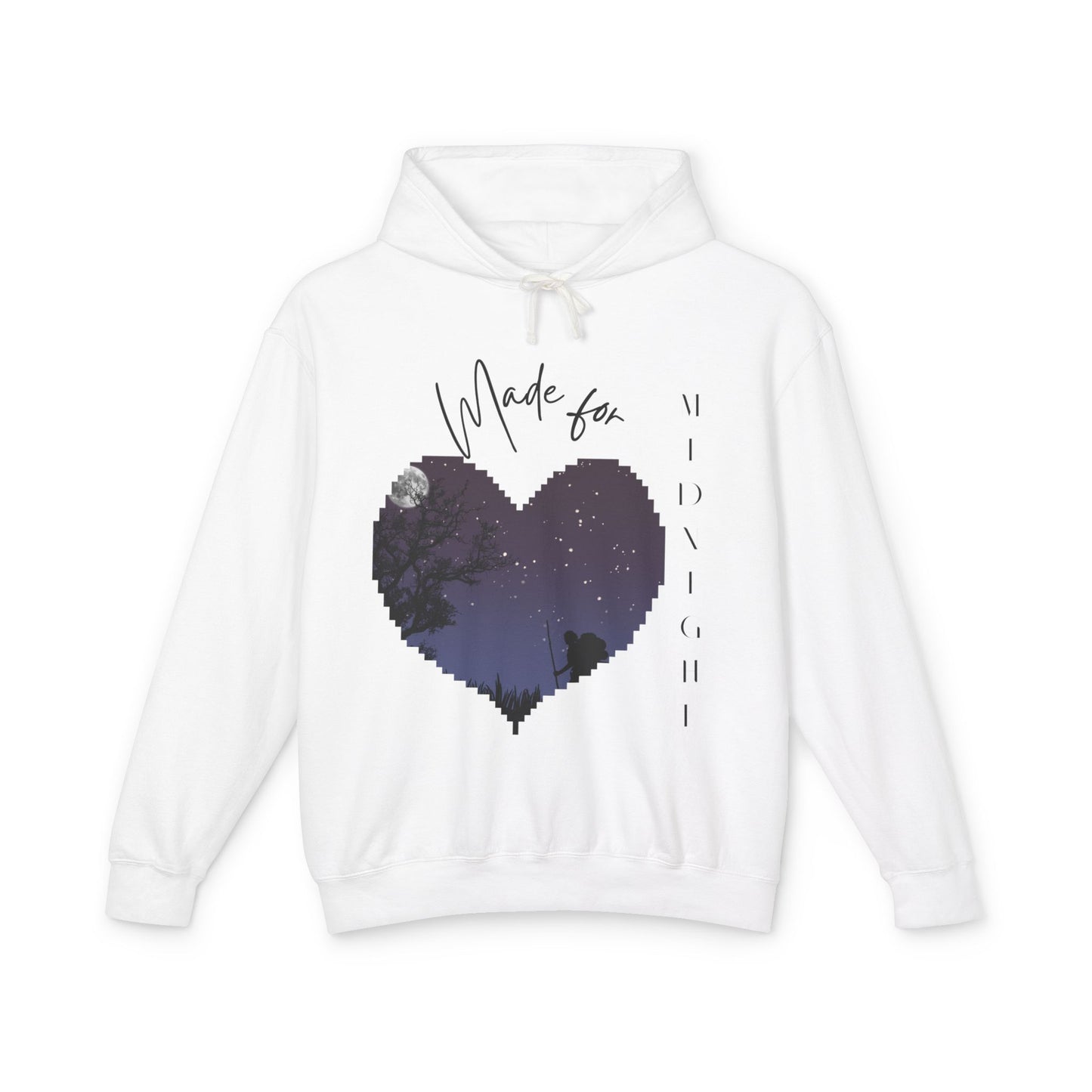 Midnight Love Lightweight Hoodie | Cozy Hooded Sweatshirt fo Ideal Gift for Friends, Casual Wear