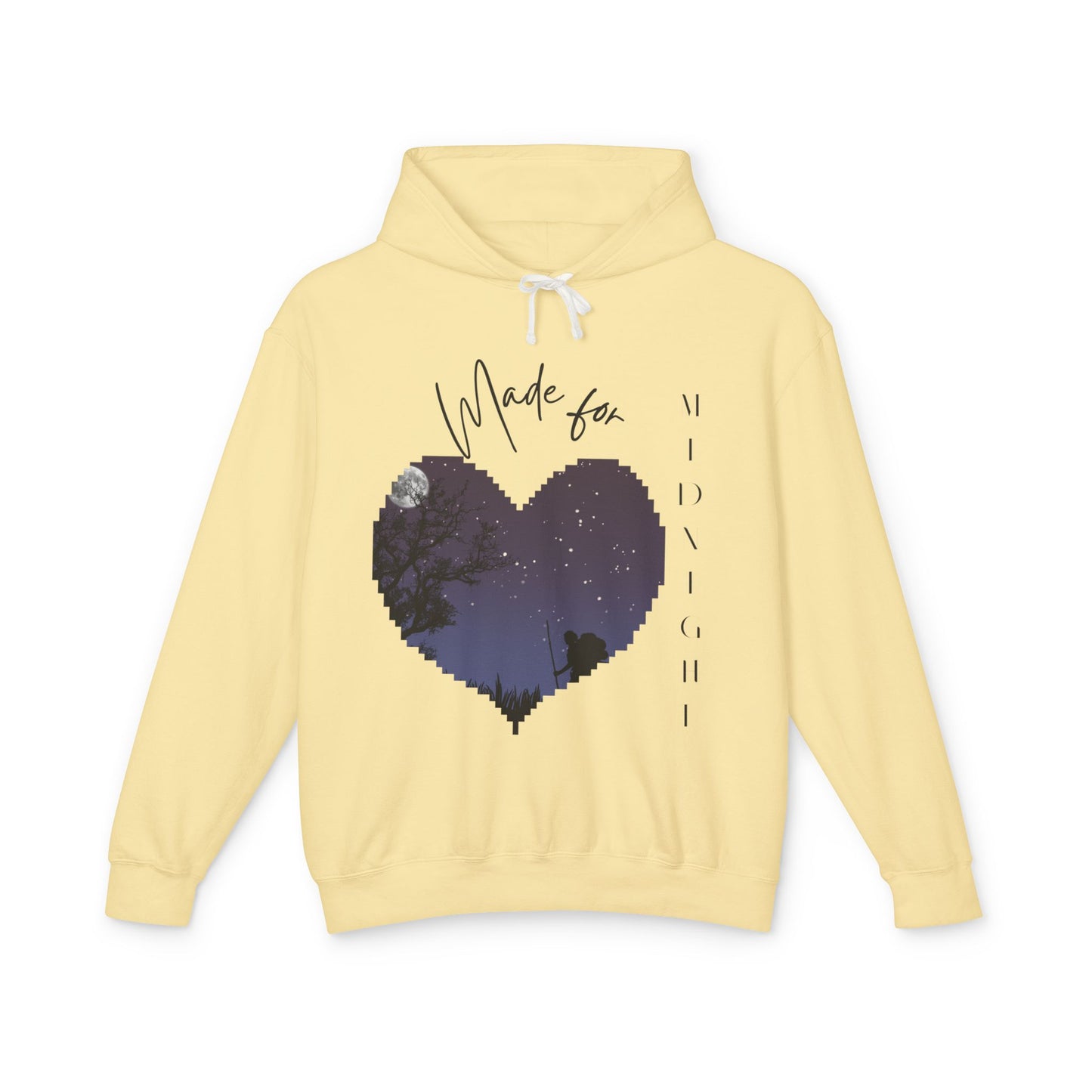 Midnight Love Lightweight Hoodie | Cozy Hooded Sweatshirt fo Ideal Gift for Friends, Casual Wear