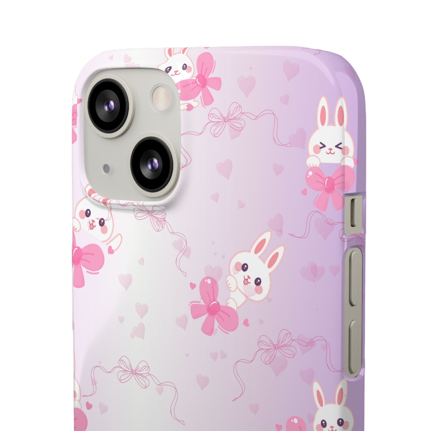Cute Bunny Snap Cases, Pink Bunny Phone Case, Pastel Animal Phone Cover, Spring Accessories, Gift for Animal Lovers