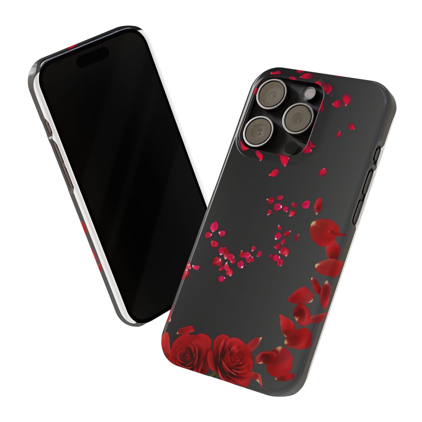 Romantic Rose Slim Phone Case - Floral Design, Love Gift, Phone Accessory, Customizable Cover, Valentine’s Day Present