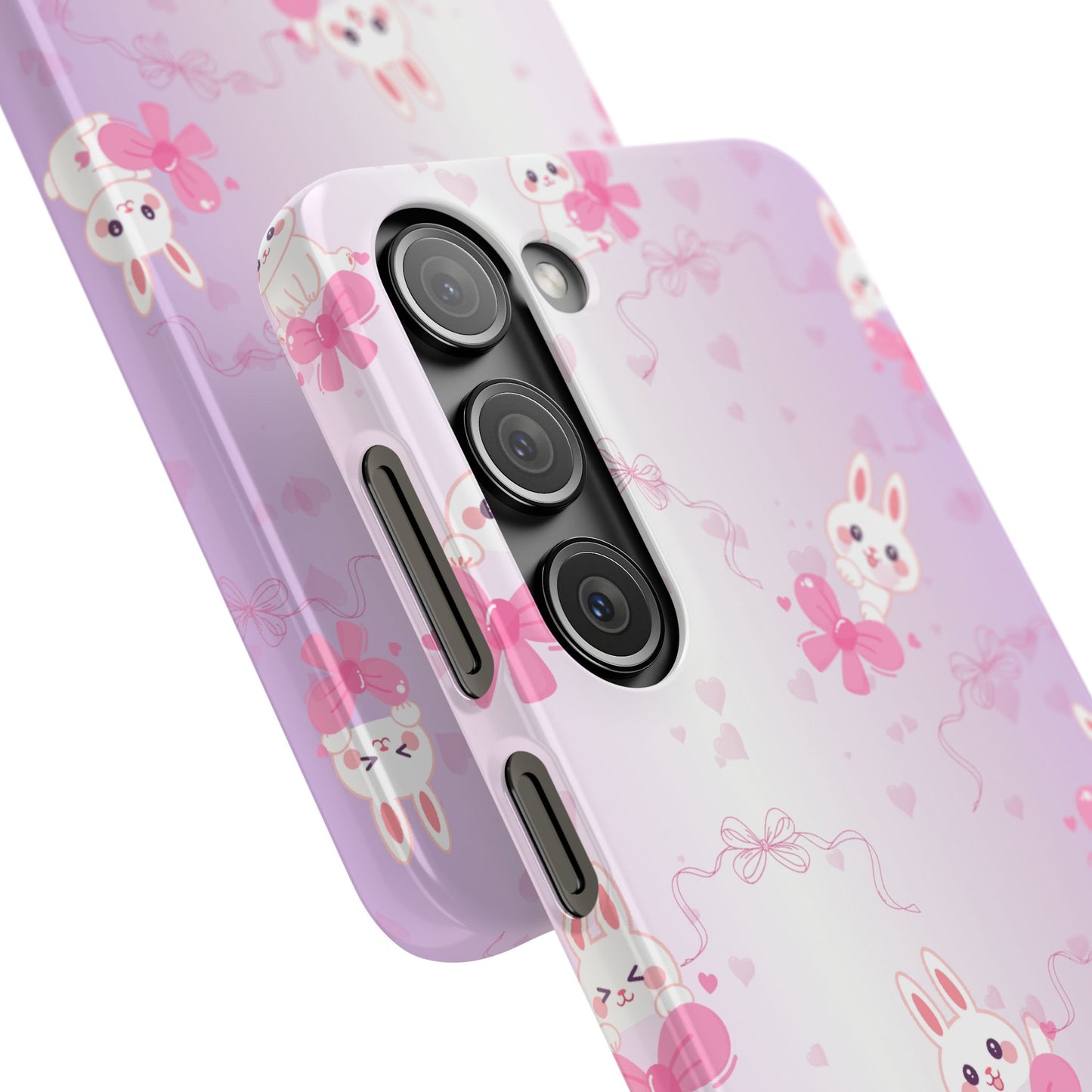 Cute Bunny Snap Cases, Pink Bunny Phone Case, Pastel Animal Phone Cover, Spring Accessories, Gift for Animal Lovers
