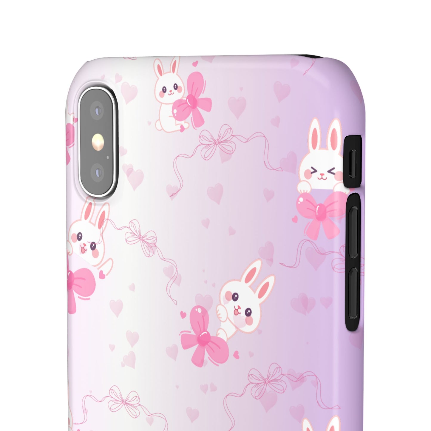 Cute Bunny Snap Cases, Pink Bunny Phone Case, Pastel Animal Phone Cover, Spring Accessories, Gift for Animal Lovers