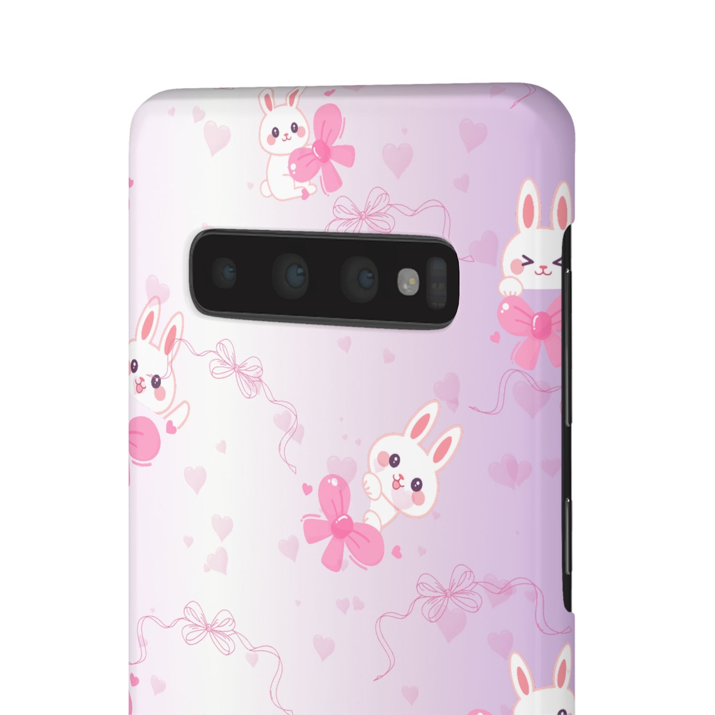 Cute Bunny Snap Cases, Pink Bunny Phone Case, Pastel Animal Phone Cover, Spring Accessories, Gift for Animal Lovers