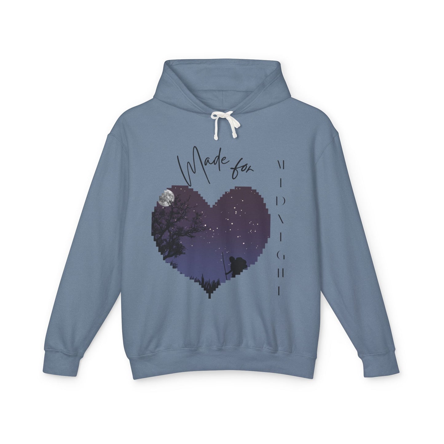 Midnight Love Lightweight Hoodie | Cozy Hooded Sweatshirt fo Ideal Gift for Friends, Casual Wear