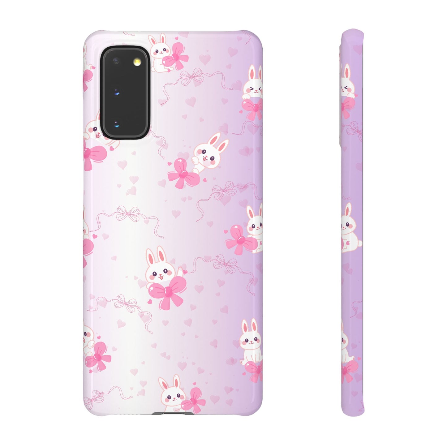 Cute Bunny Snap Cases, Pink Bunny Phone Case, Pastel Animal Phone Cover, Spring Accessories, Gift for Animal Lovers