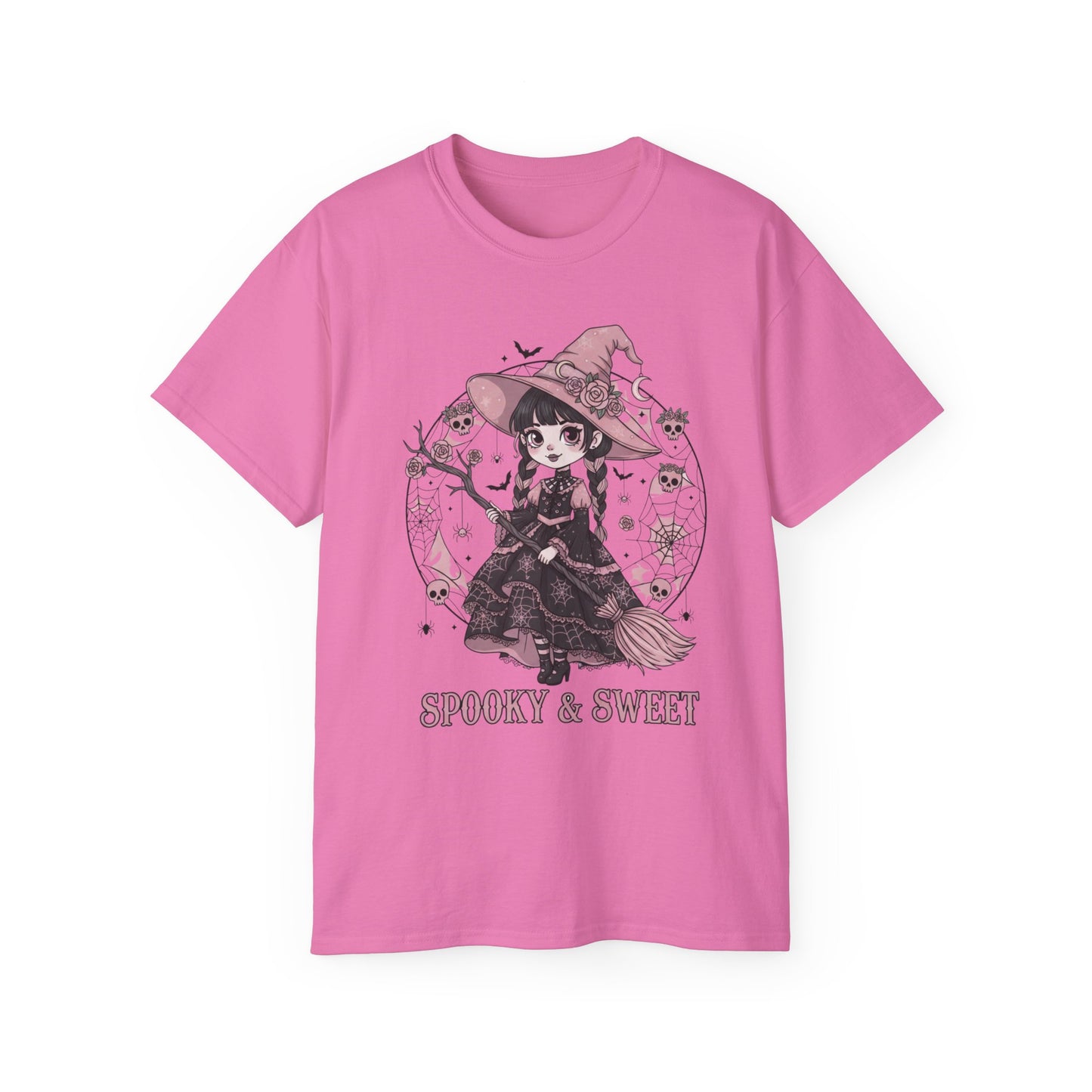 Spooky & Sweet Witch Halloween T-Shirt | Cute Witchy Unisex Graphic Tee