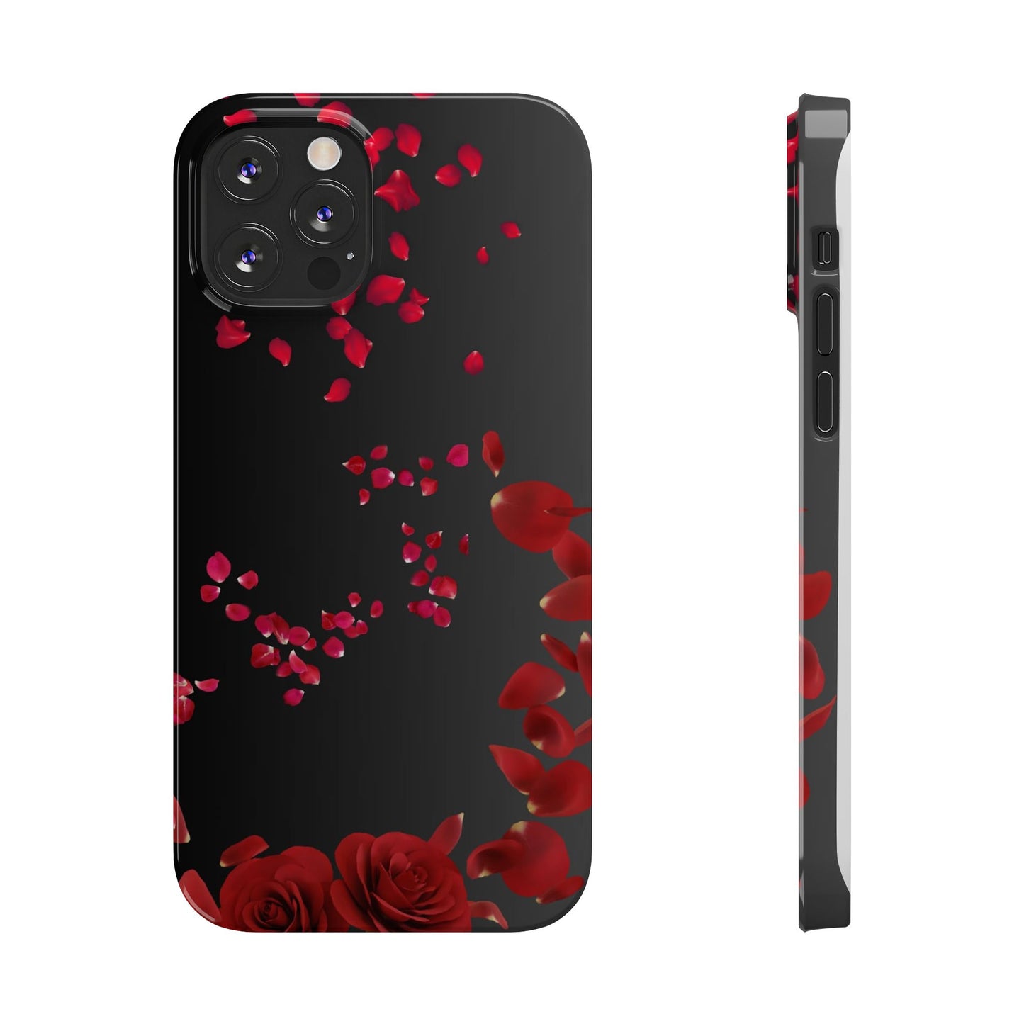Romantic Rose Slim Phone Case - Floral Design, Love Gift, Phone Accessory, Customizable Cover, Valentine’s Day Present