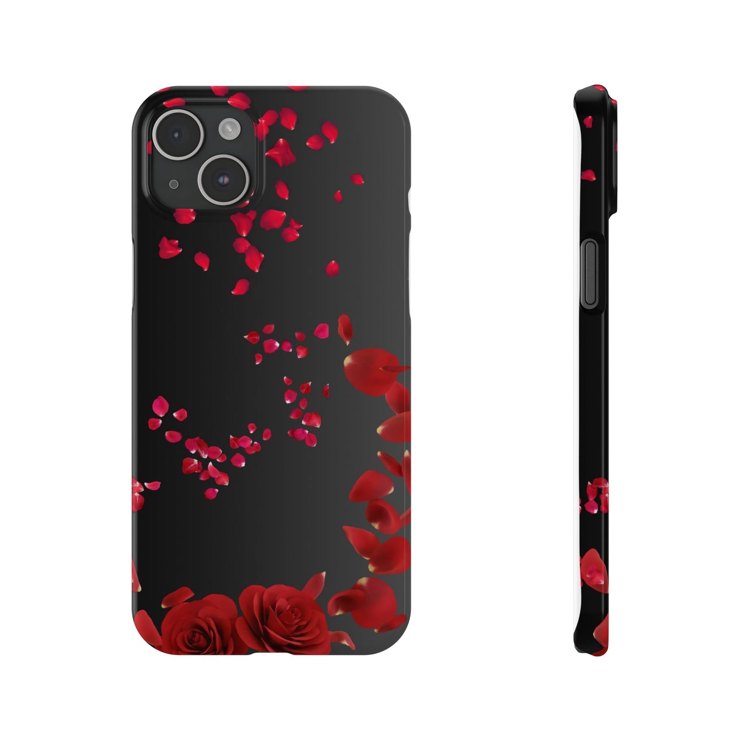 Romantic Rose Slim Phone Case - Floral Design, Love Gift, Phone Accessory, Customizable Cover, Valentine’s Day Present