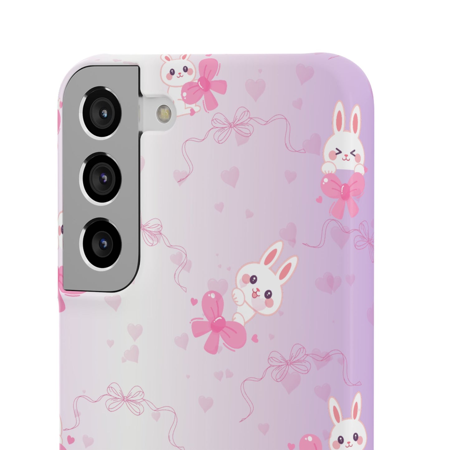 Cute Bunny Snap Cases, Pink Bunny Phone Case, Pastel Animal Phone Cover, Spring Accessories, Gift for Animal Lovers