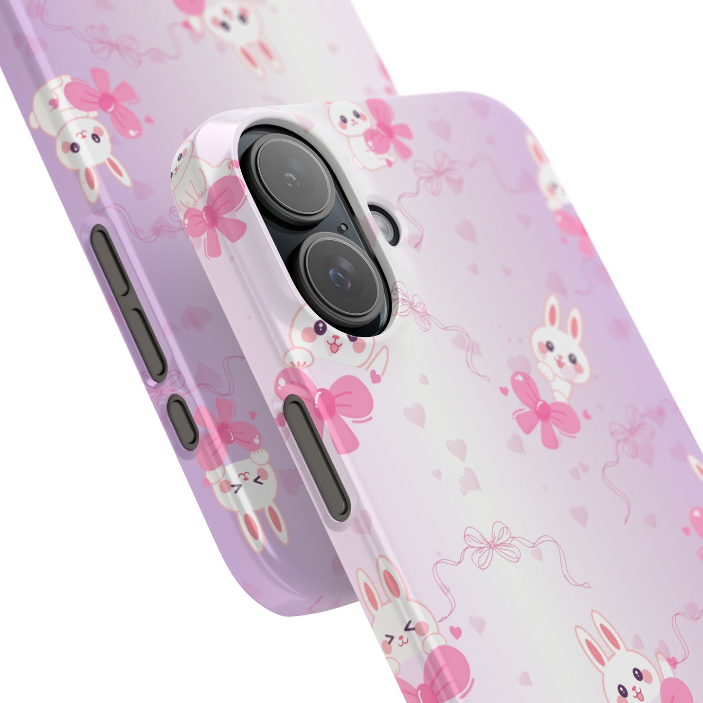 Cute Bunny Snap Cases, Pink Bunny Phone Case, Pastel Animal Phone Cover, Spring Accessories, Gift for Animal Lovers