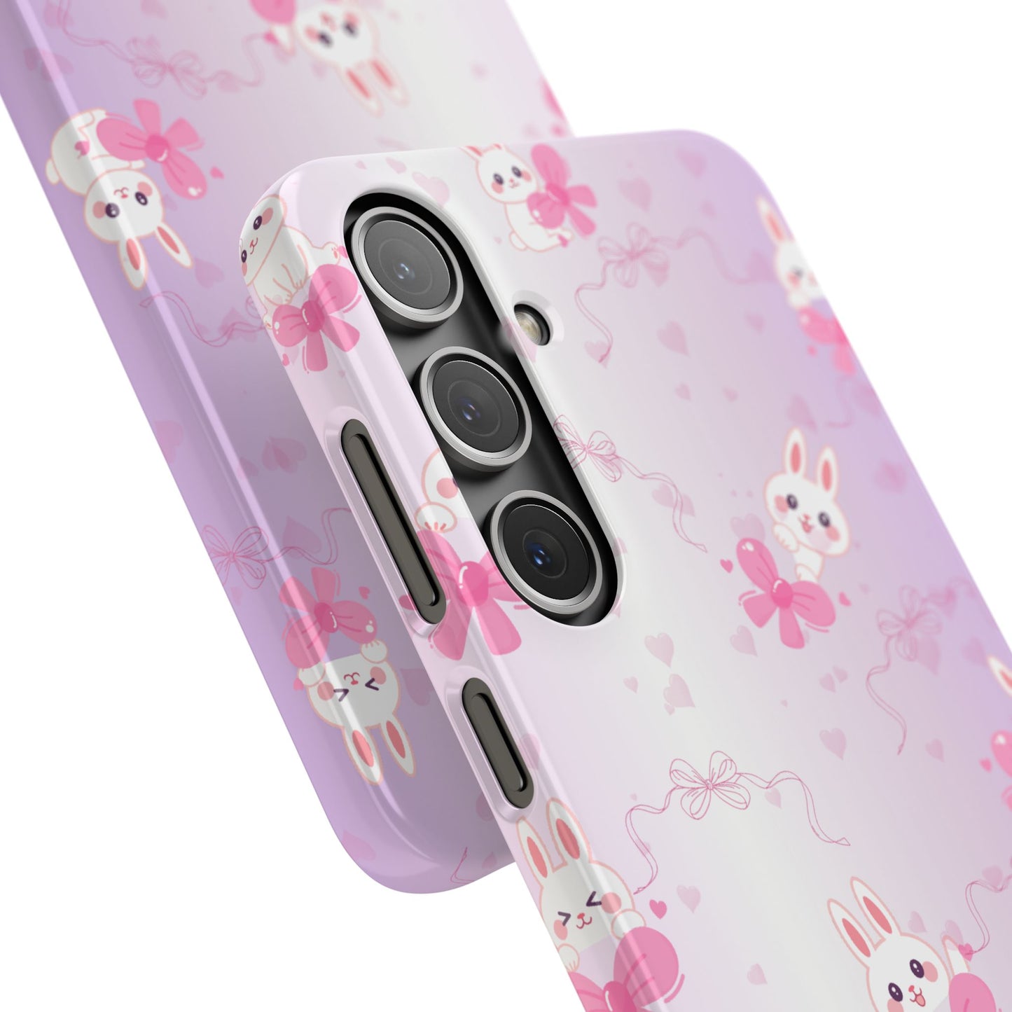 Cute Bunny Snap Cases, Pink Bunny Phone Case, Pastel Animal Phone Cover, Spring Accessories, Gift for Animal Lovers