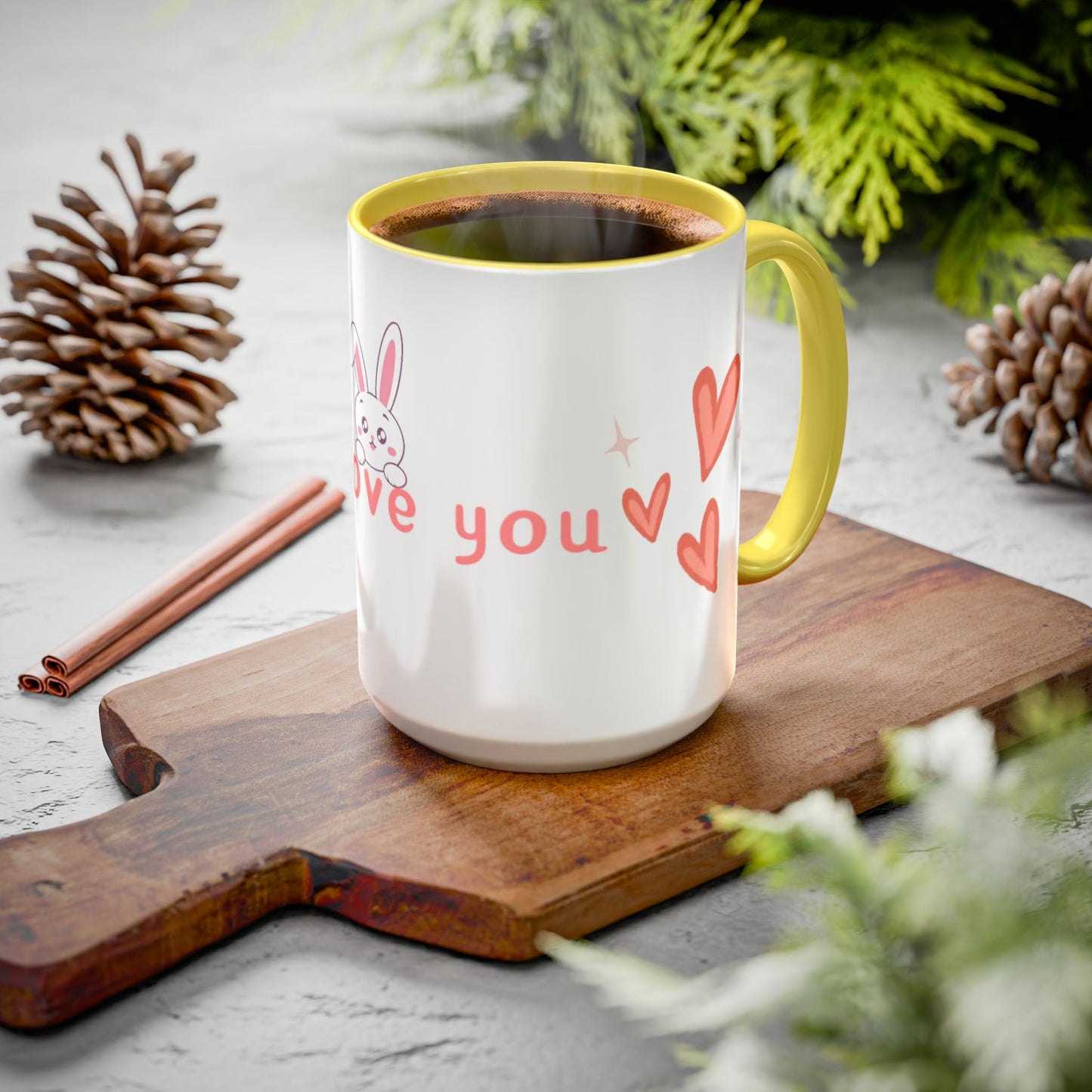 Colorful Bunny Coffee Mug – Sweet Gift for Love & Friendship