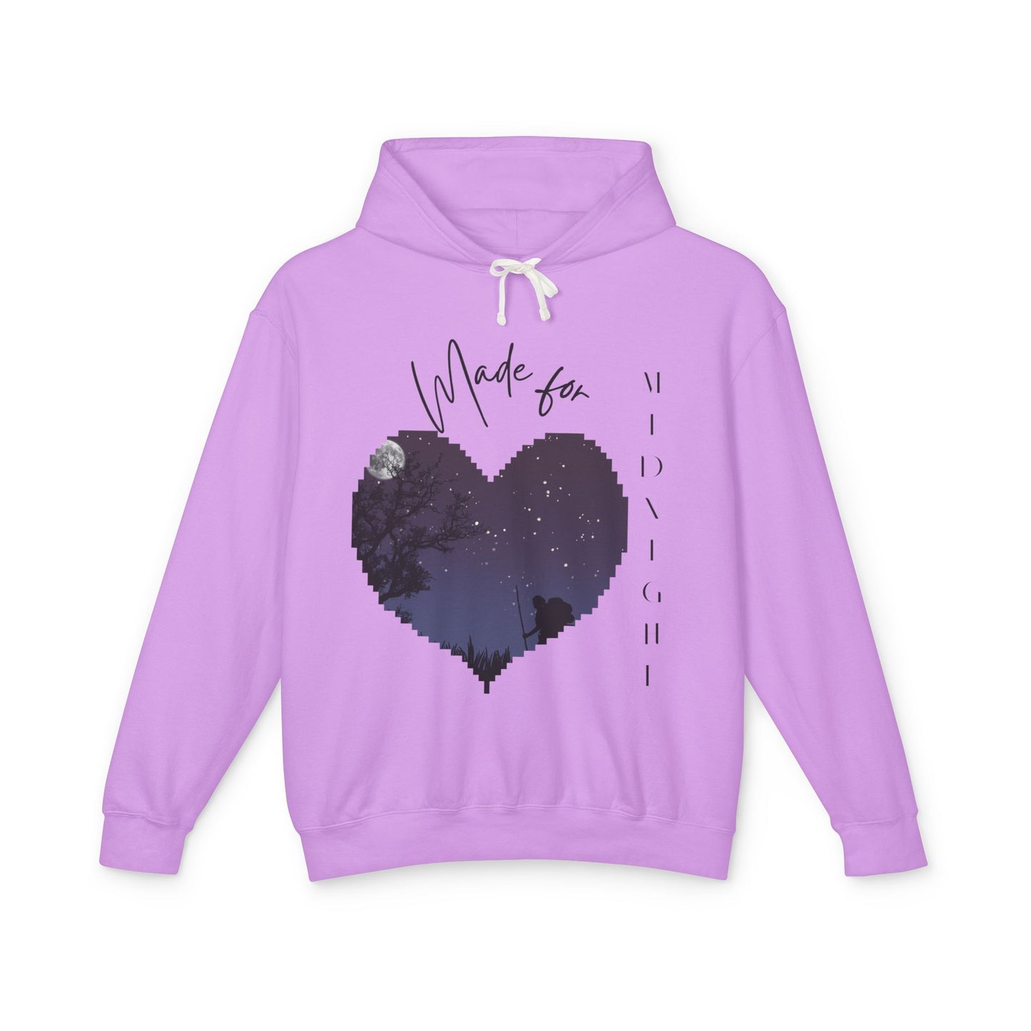 Midnight Love Lightweight Hoodie | Cozy Hooded Sweatshirt fo Ideal Gift for Friends, Casual Wear