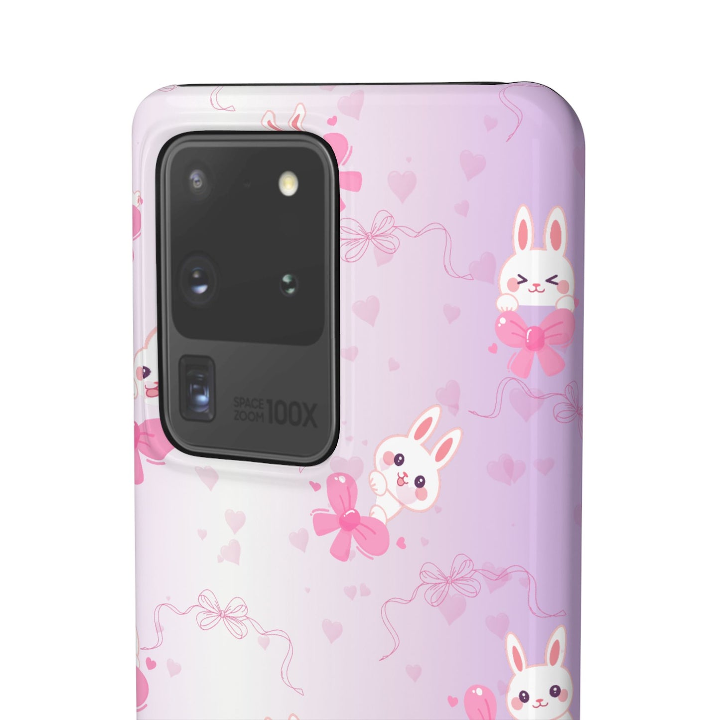 Cute Bunny Snap Cases, Pink Bunny Phone Case, Pastel Animal Phone Cover, Spring Accessories, Gift for Animal Lovers