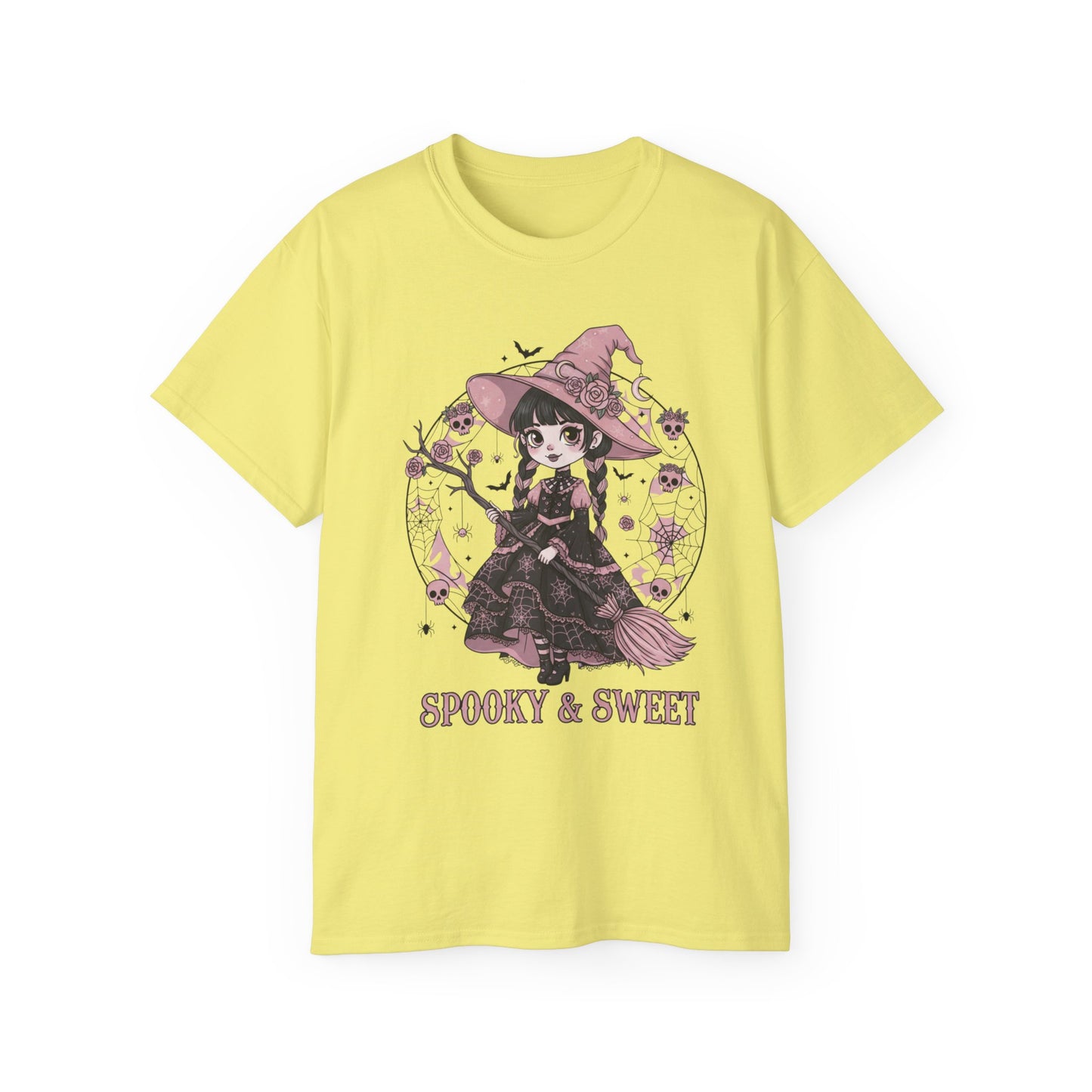 Spooky & Sweet Witch Halloween T-Shirt | Cute Witchy Unisex Graphic Tee