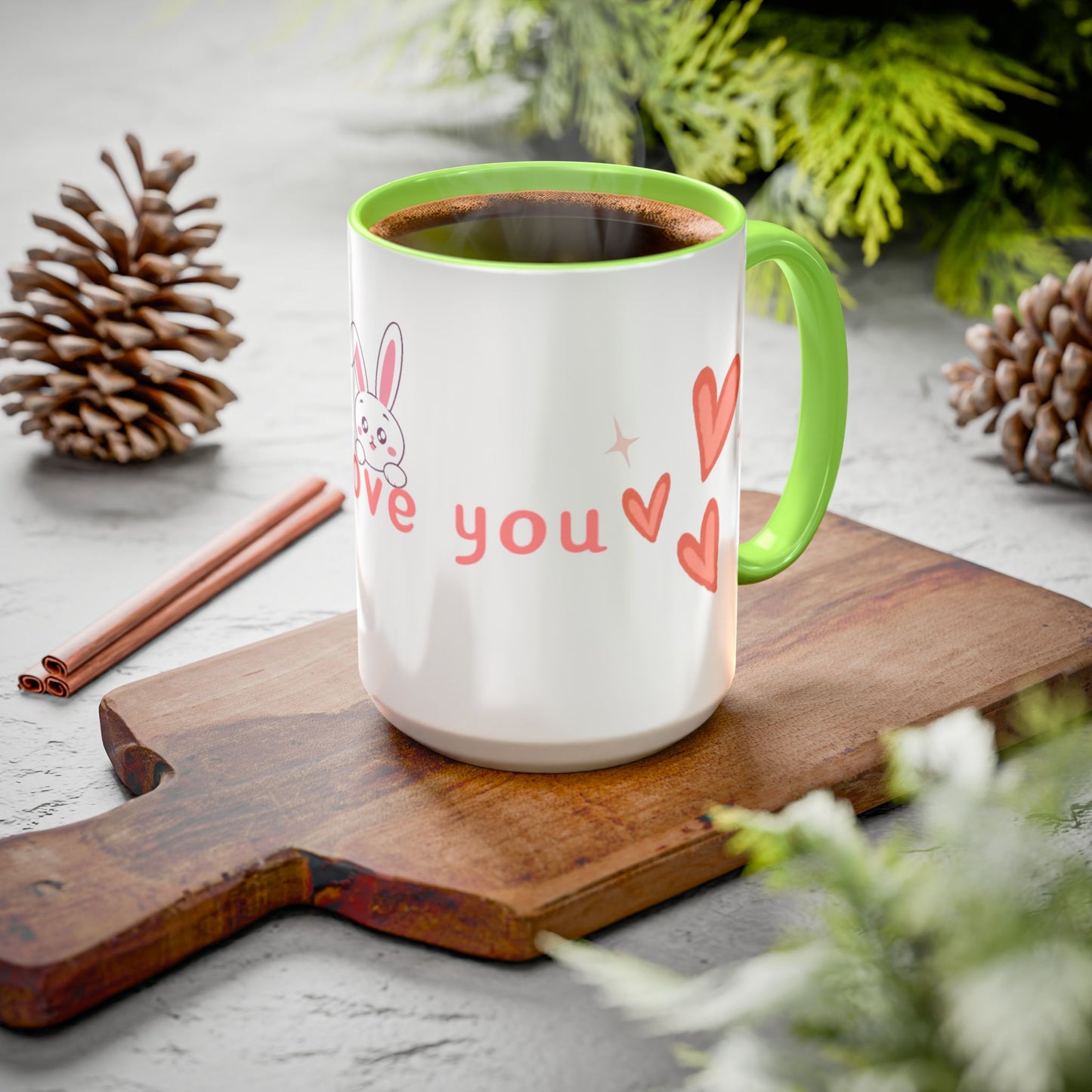 Colorful Bunny Coffee Mug – Sweet Gift for Love & Friendship