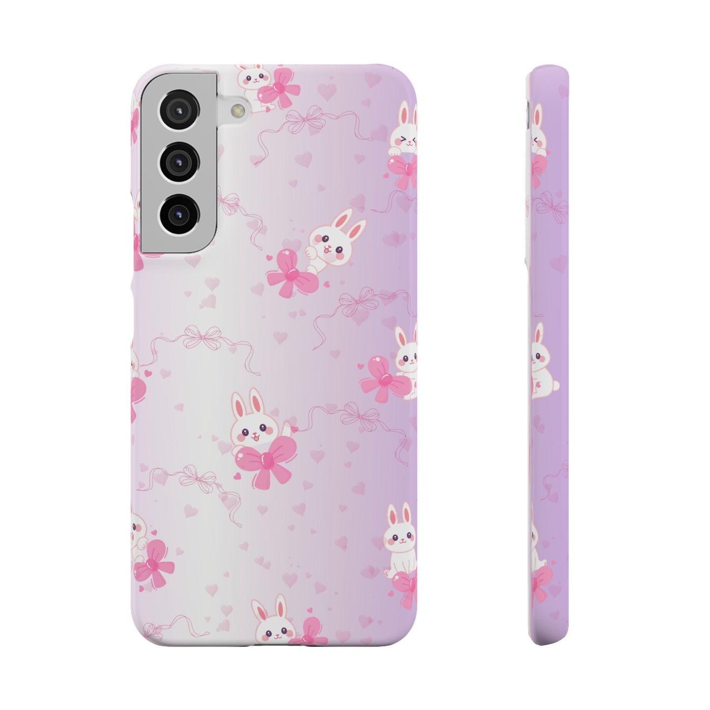 Cute Bunny Snap Cases, Pink Bunny Phone Case, Pastel Animal Phone Cover, Spring Accessories, Gift for Animal Lovers