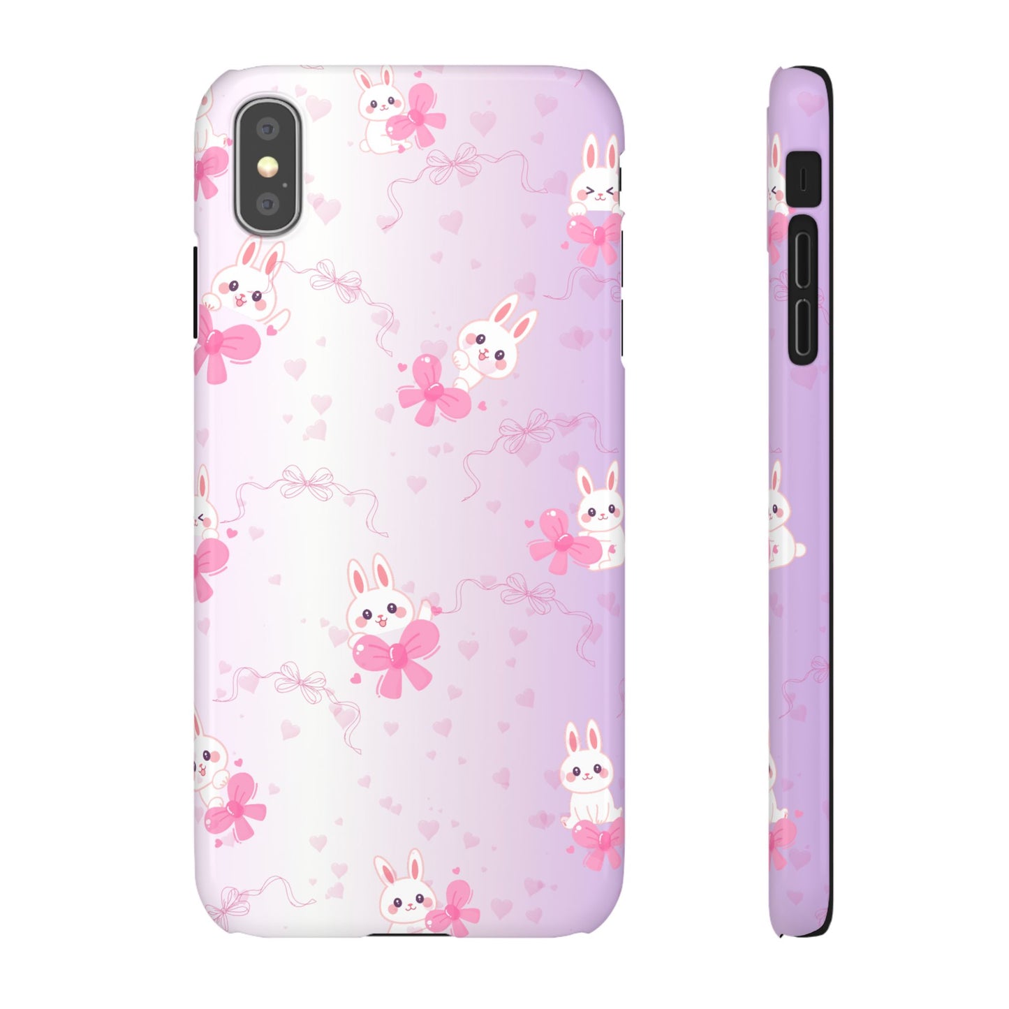 Cute Bunny Snap Cases, Pink Bunny Phone Case, Pastel Animal Phone Cover, Spring Accessories, Gift for Animal Lovers
