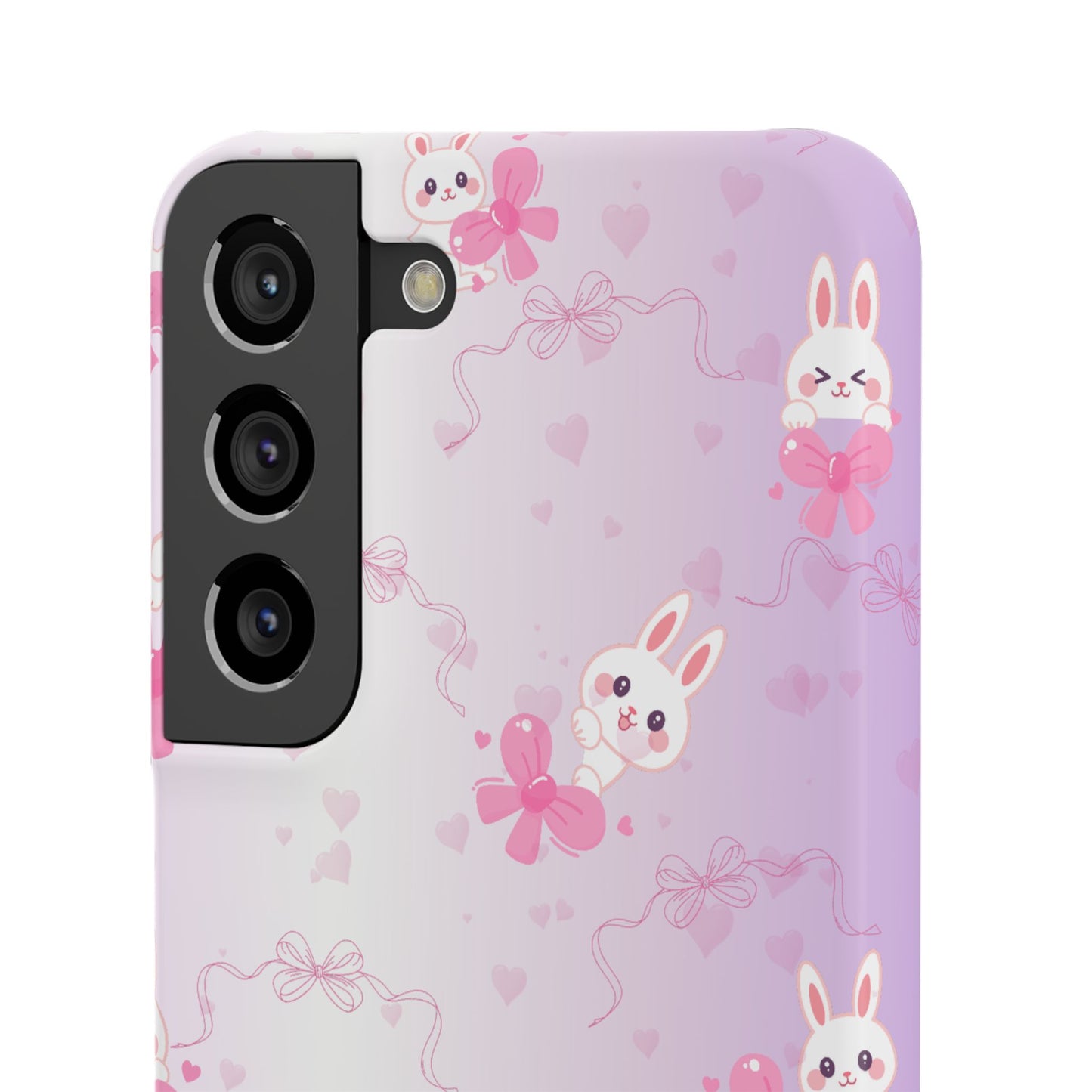 Cute Bunny Snap Cases, Pink Bunny Phone Case, Pastel Animal Phone Cover, Spring Accessories, Gift for Animal Lovers