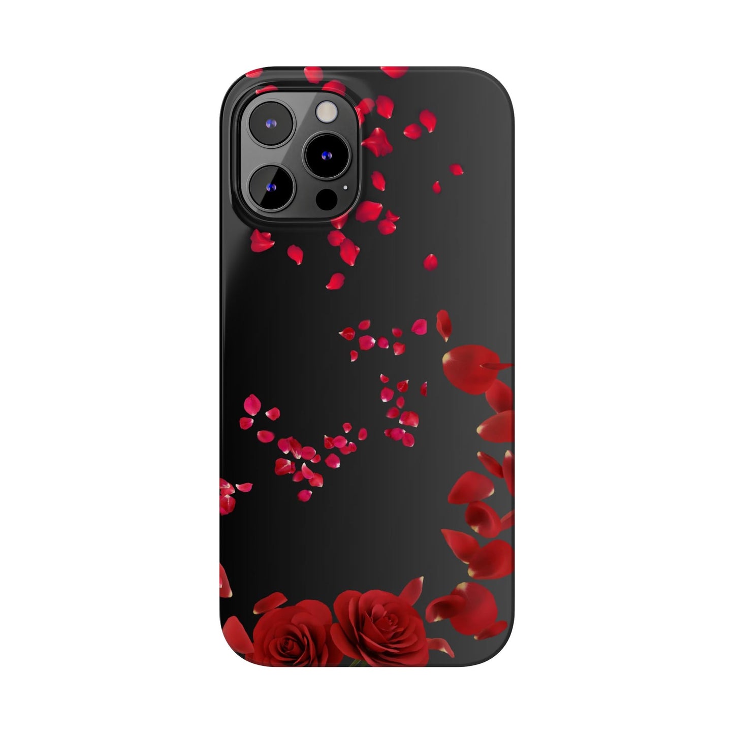 Romantic Rose Slim Phone Case - Floral Design, Love Gift, Phone Accessory, Customizable Cover, Valentine’s Day Present