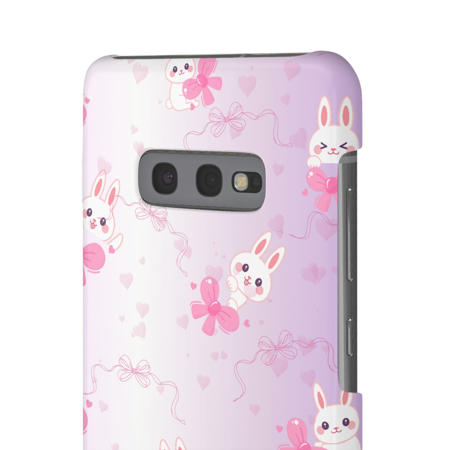 Cute Bunny Snap Cases, Pink Bunny Phone Case, Pastel Animal Phone Cover, Spring Accessories, Gift for Animal Lovers
