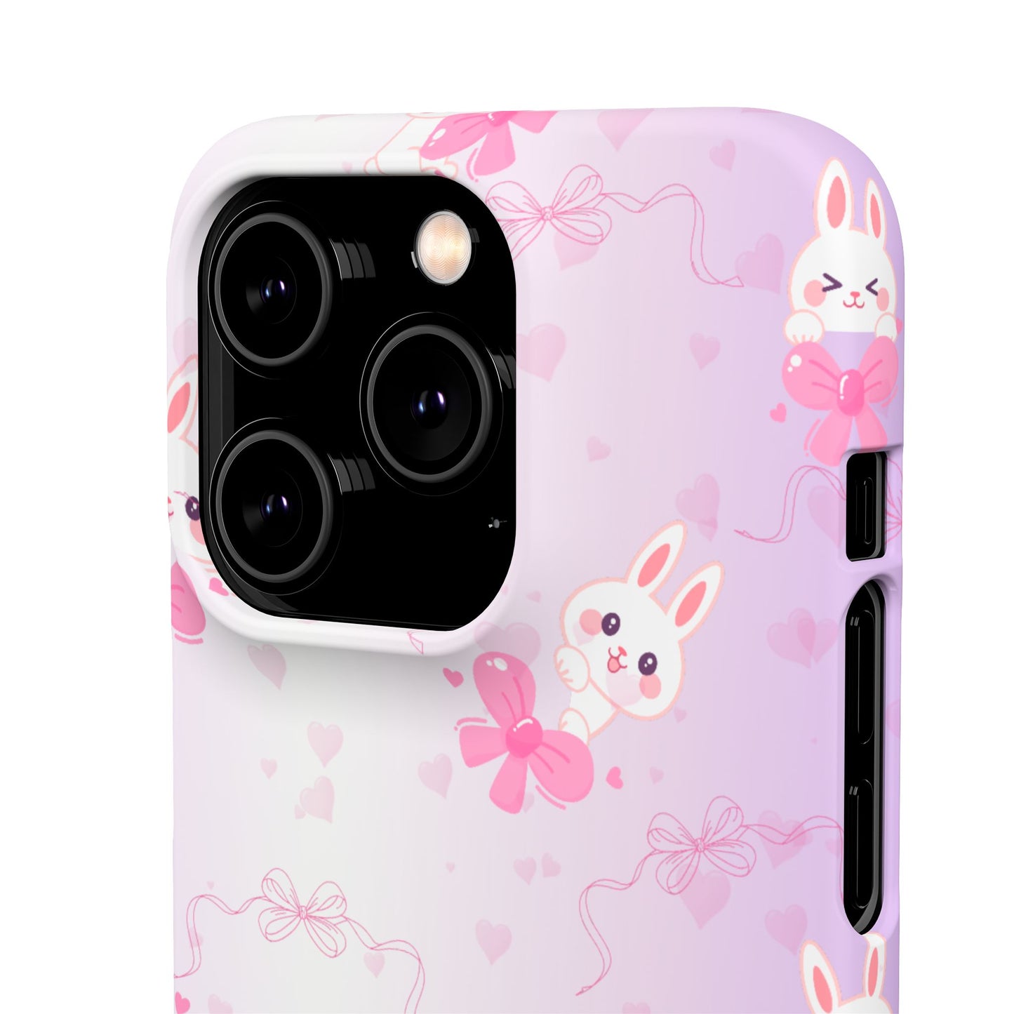 Cute Bunny Snap Cases, Pink Bunny Phone Case, Pastel Animal Phone Cover, Spring Accessories, Gift for Animal Lovers