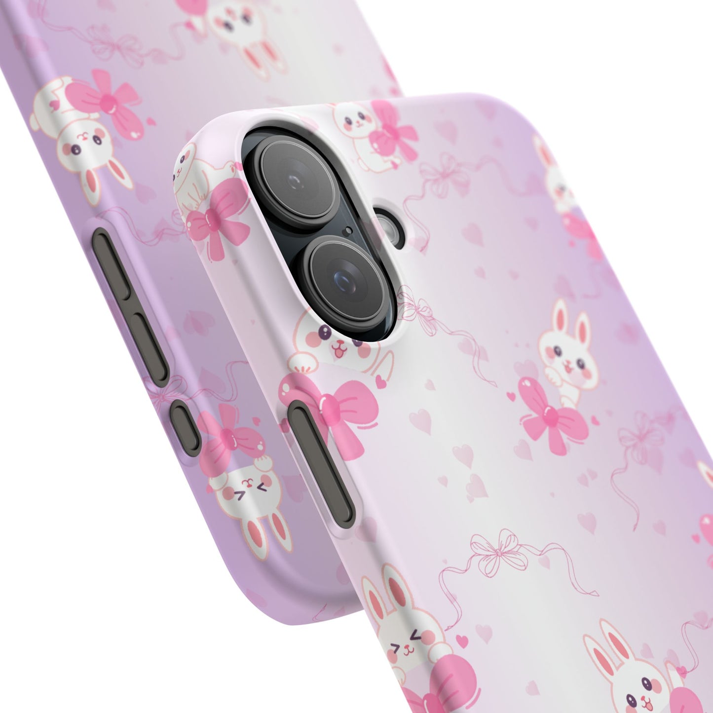 Cute Bunny Snap Cases, Pink Bunny Phone Case, Pastel Animal Phone Cover, Spring Accessories, Gift for Animal Lovers