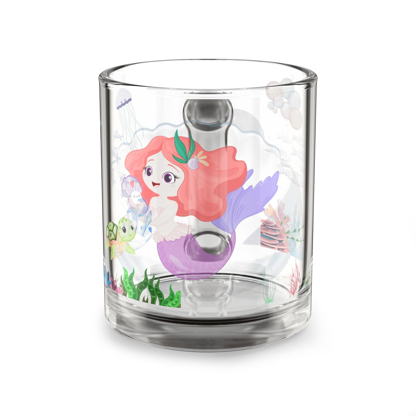Mermaid Glass Mug – Ocean Coffee Cup Gift