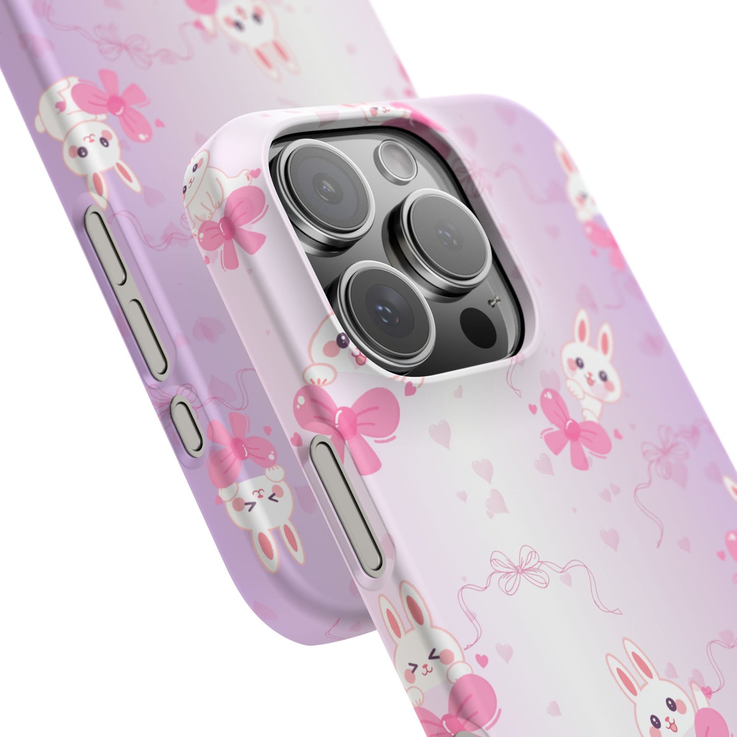 Cute Bunny Snap Cases, Pink Bunny Phone Case, Pastel Animal Phone Cover, Spring Accessories, Gift for Animal Lovers