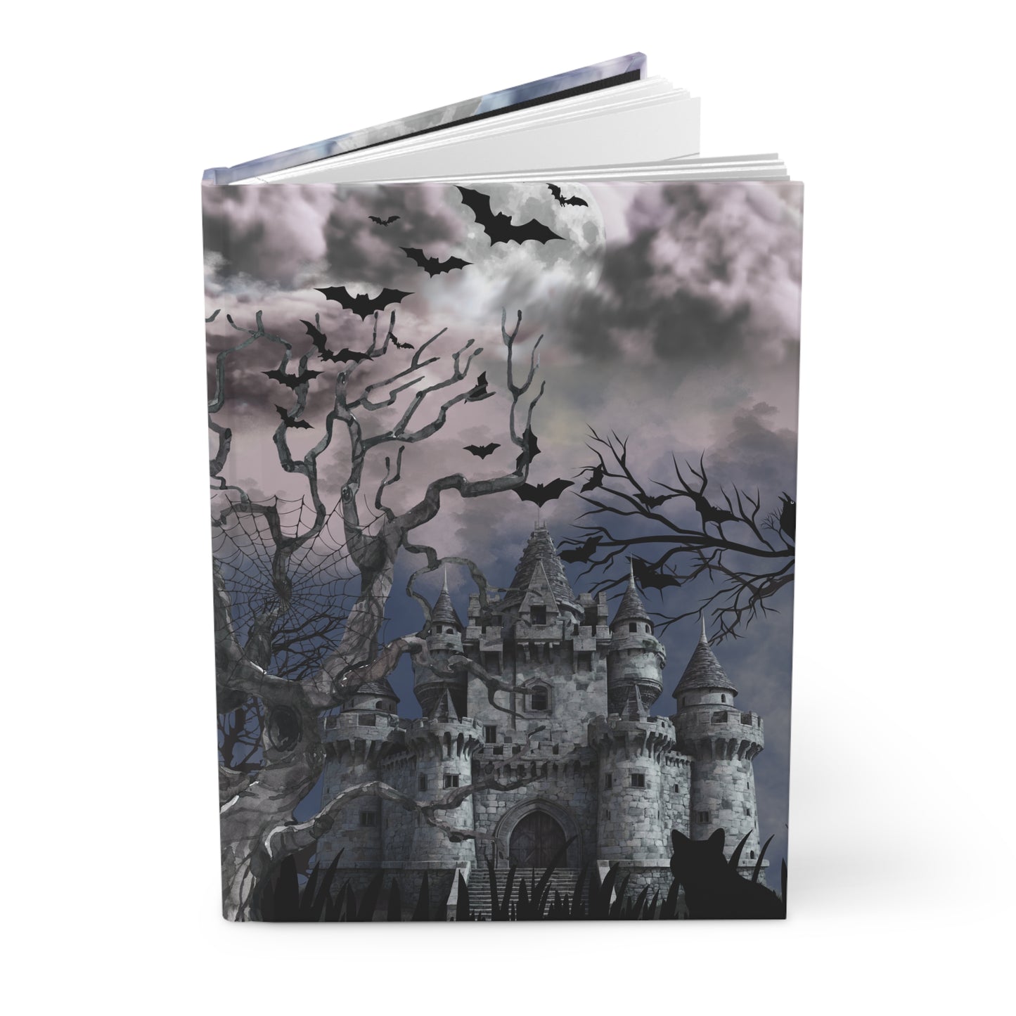 Spooky Castle Hardcover Journal – Gothic Haunted Diary & Halloween Notebook