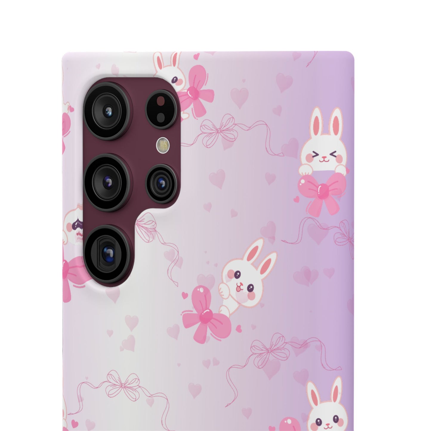 Cute Bunny Snap Cases, Pink Bunny Phone Case, Pastel Animal Phone Cover, Spring Accessories, Gift for Animal Lovers