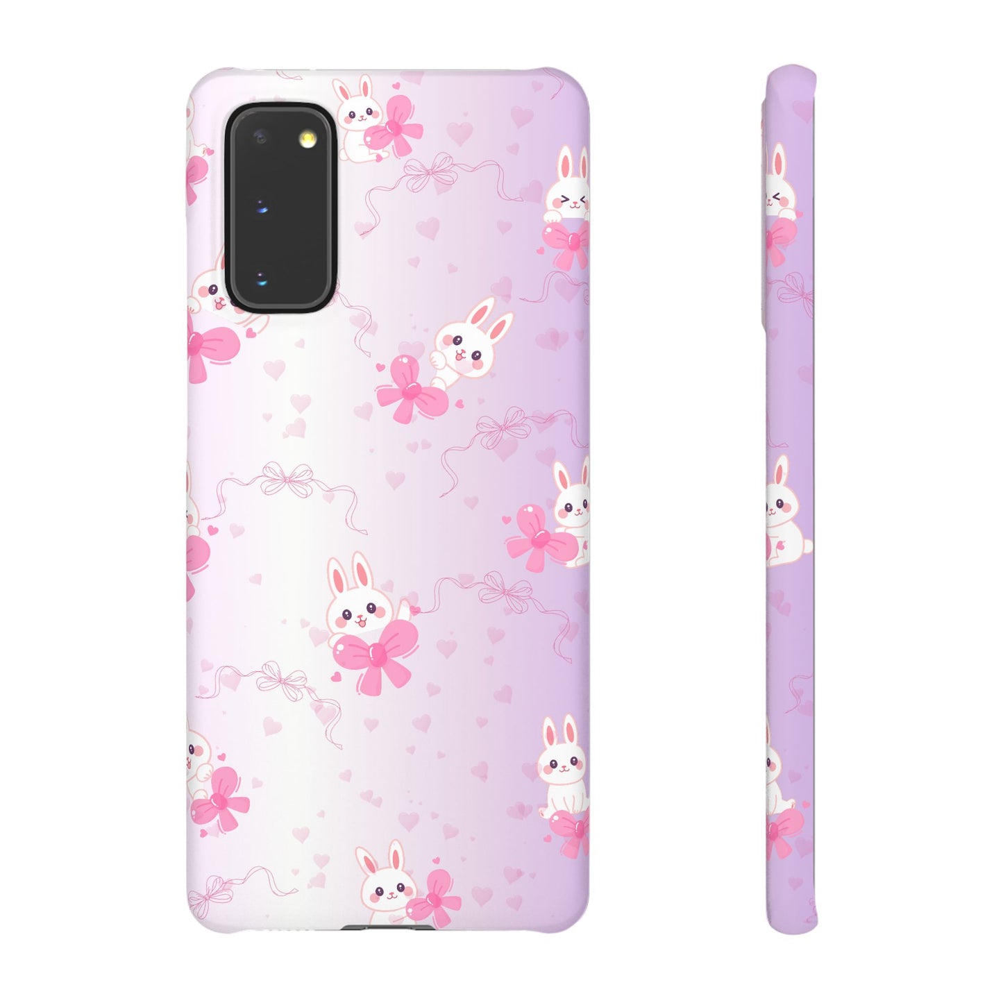 Cute Bunny Snap Cases, Pink Bunny Phone Case, Pastel Animal Phone Cover, Spring Accessories, Gift for Animal Lovers