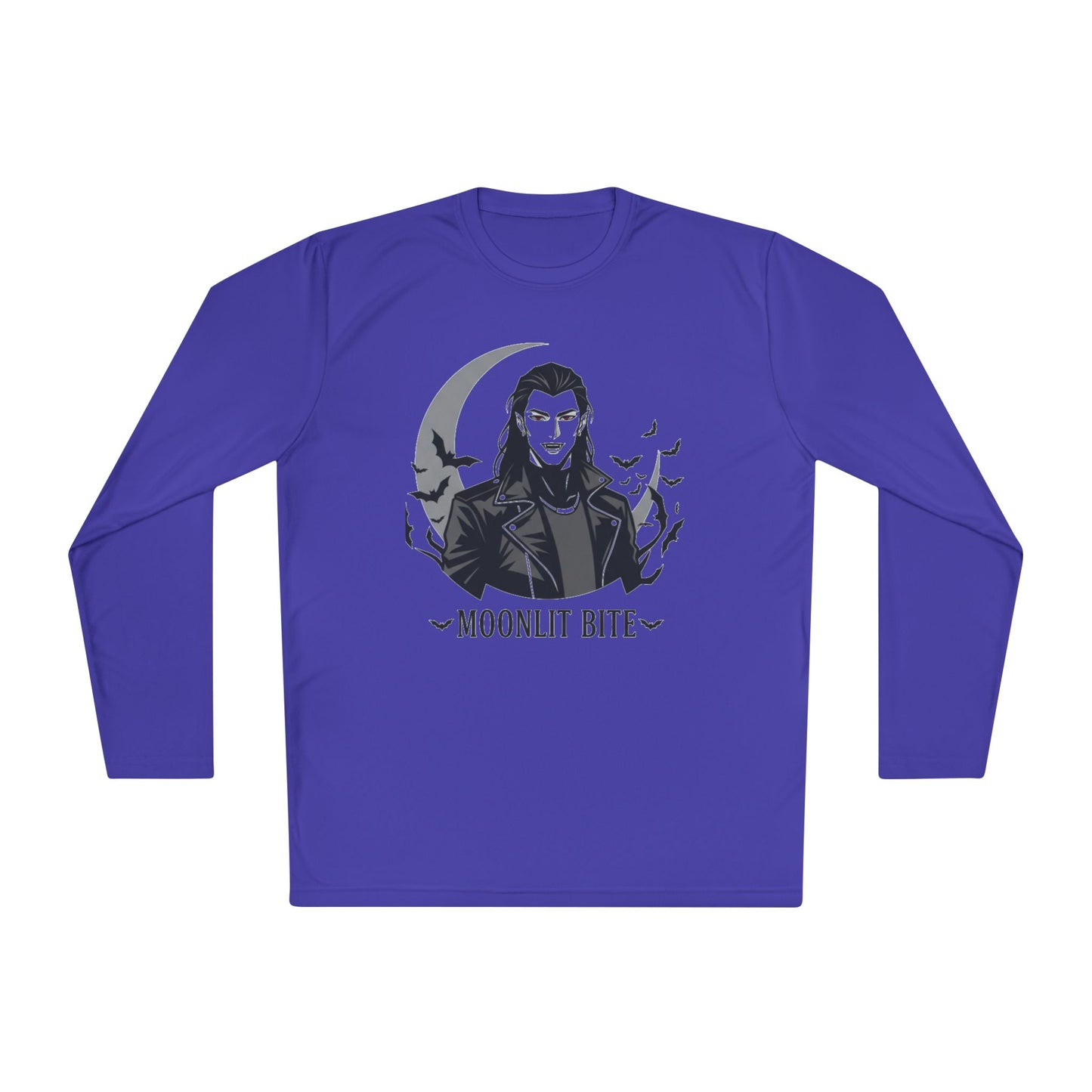 Moonlit Bite Gothic Long Sleeve Tee – Unisex Halloween Shirt, Casual Autumn Wear