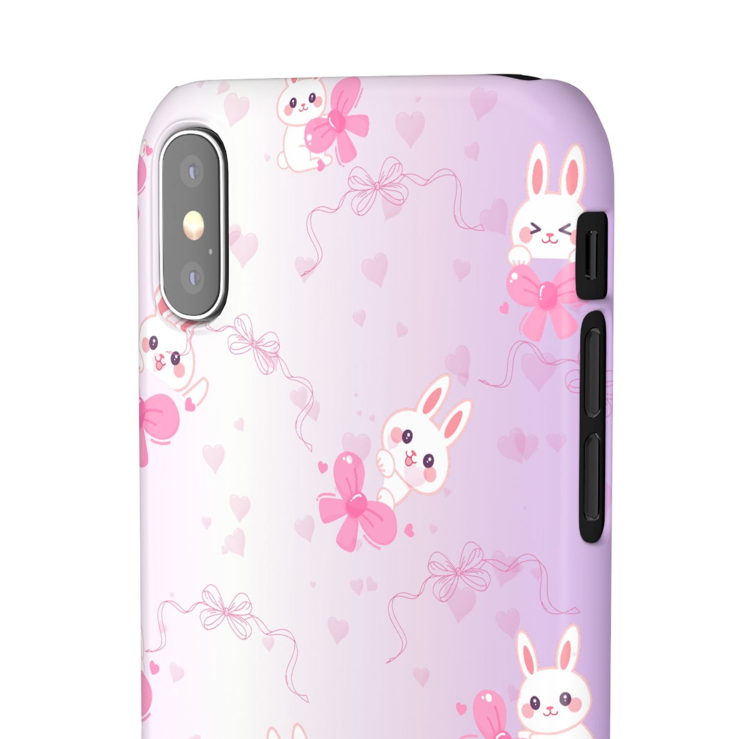 Cute Bunny Snap Cases, Pink Bunny Phone Case, Pastel Animal Phone Cover, Spring Accessories, Gift for Animal Lovers