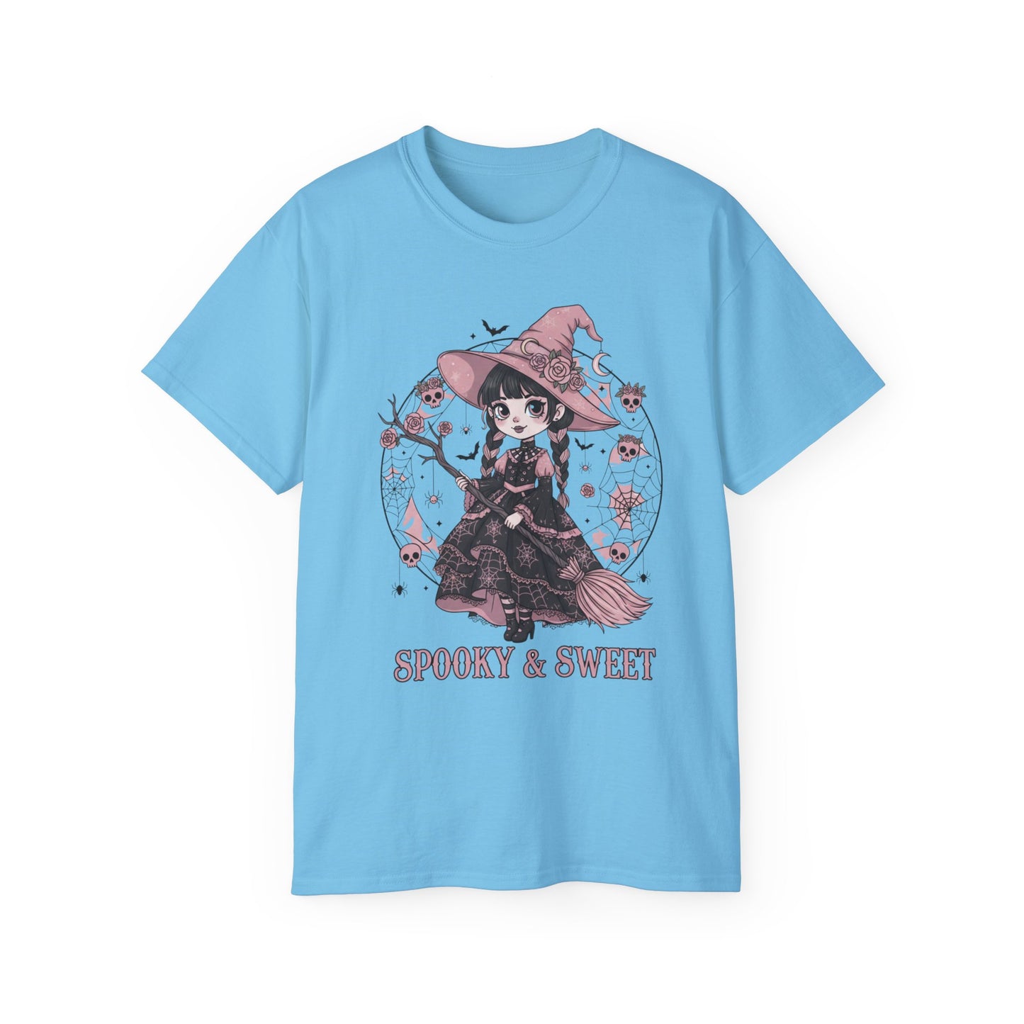Spooky & Sweet Witch Halloween T-Shirt | Cute Witchy Unisex Graphic Tee