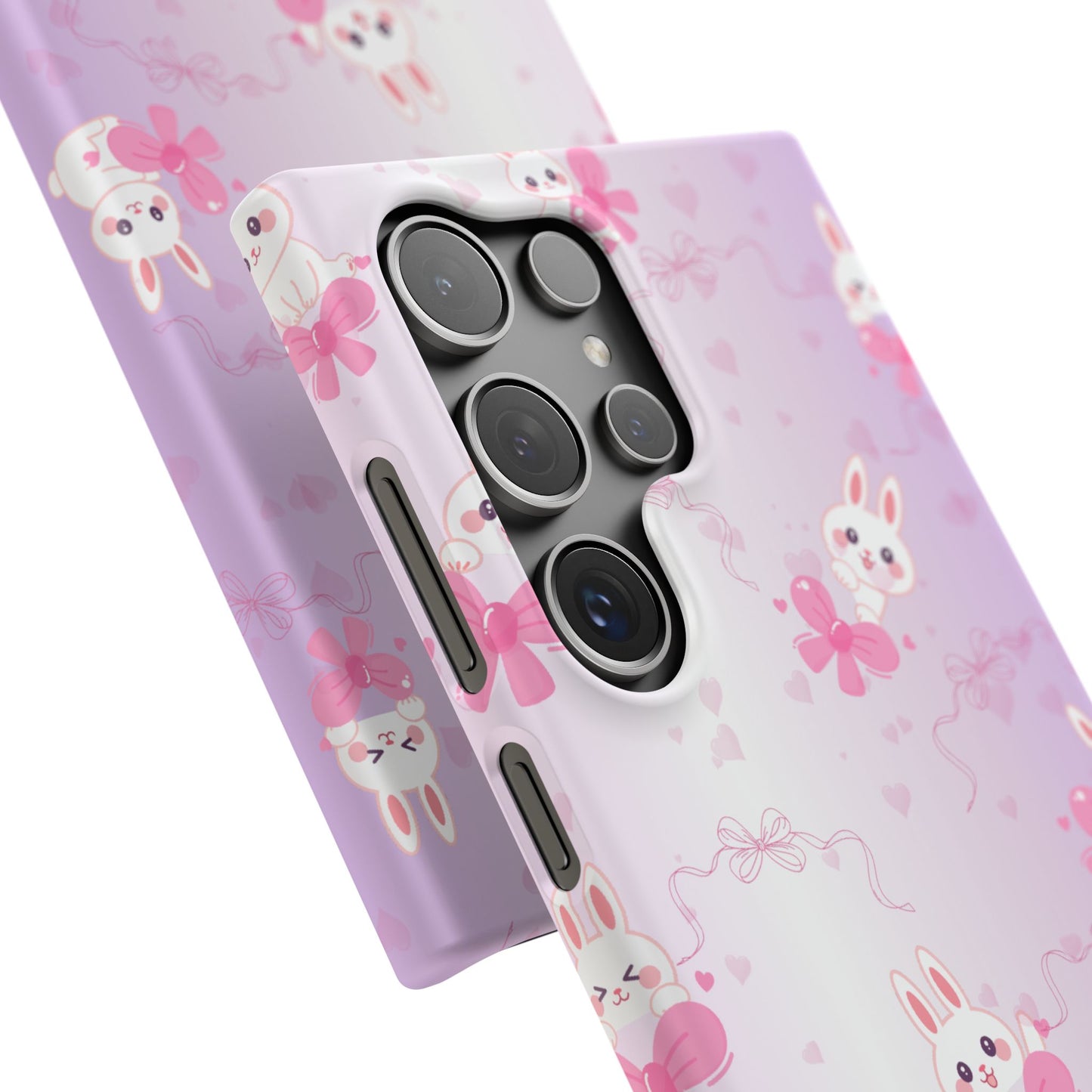 Cute Bunny Snap Cases, Pink Bunny Phone Case, Pastel Animal Phone Cover, Spring Accessories, Gift for Animal Lovers