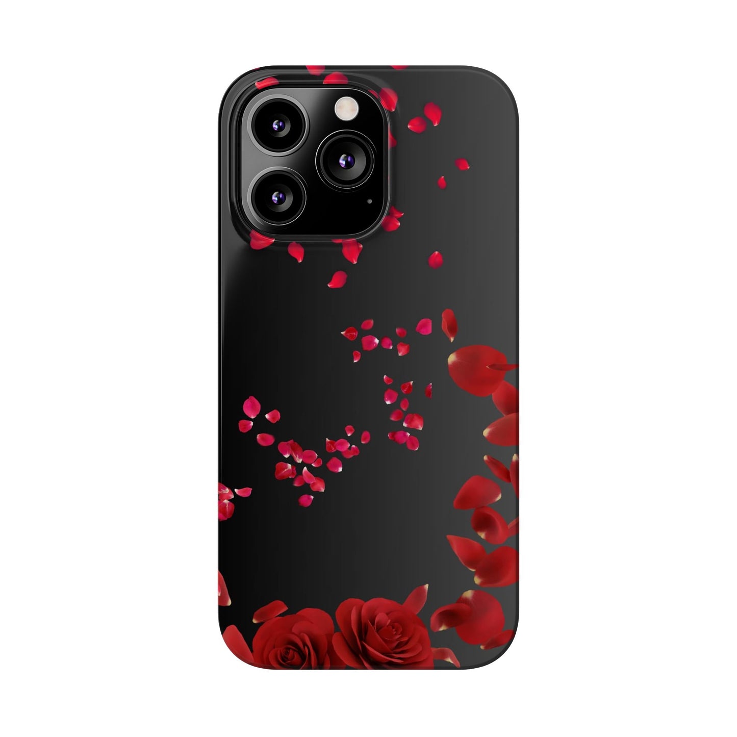 Romantic Rose Slim Phone Case - Floral Design, Love Gift, Phone Accessory, Customizable Cover, Valentine’s Day Present
