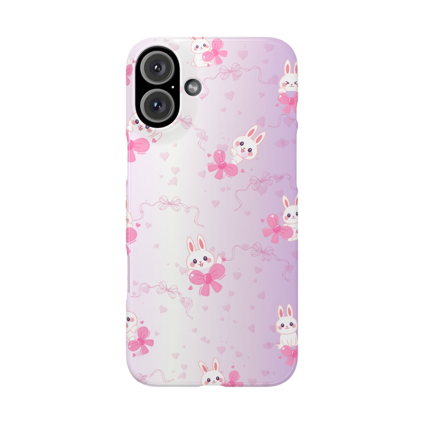 Cute Bunny Snap Cases, Pink Bunny Phone Case, Pastel Animal Phone Cover, Spring Accessories, Gift for Animal Lovers
