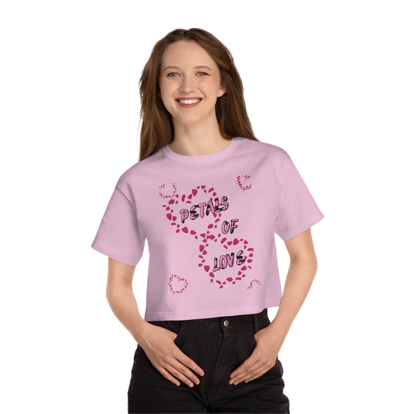 Cropped T-Shirt 'Petals of Love' for Women