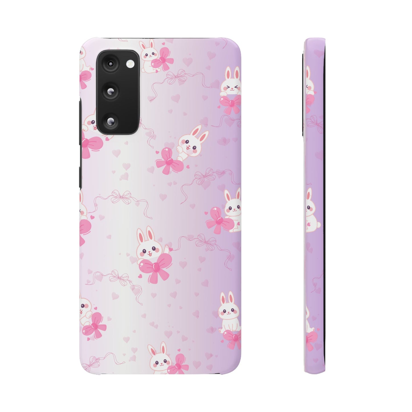 Cute Bunny Snap Cases, Pink Bunny Phone Case, Pastel Animal Phone Cover, Spring Accessories, Gift for Animal Lovers
