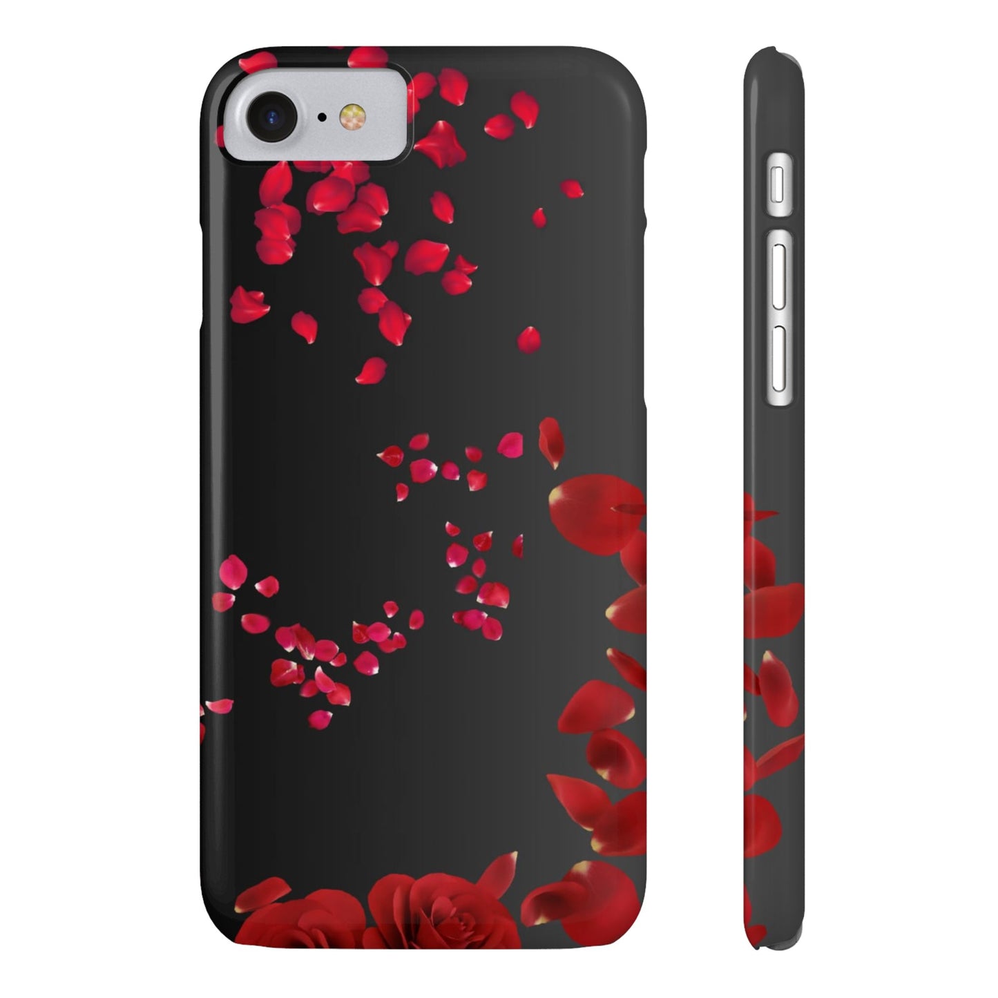Romantic Rose Slim Phone Case - Floral Design, Love Gift, Phone Accessory, Customizable Cover, Valentine’s Day Present